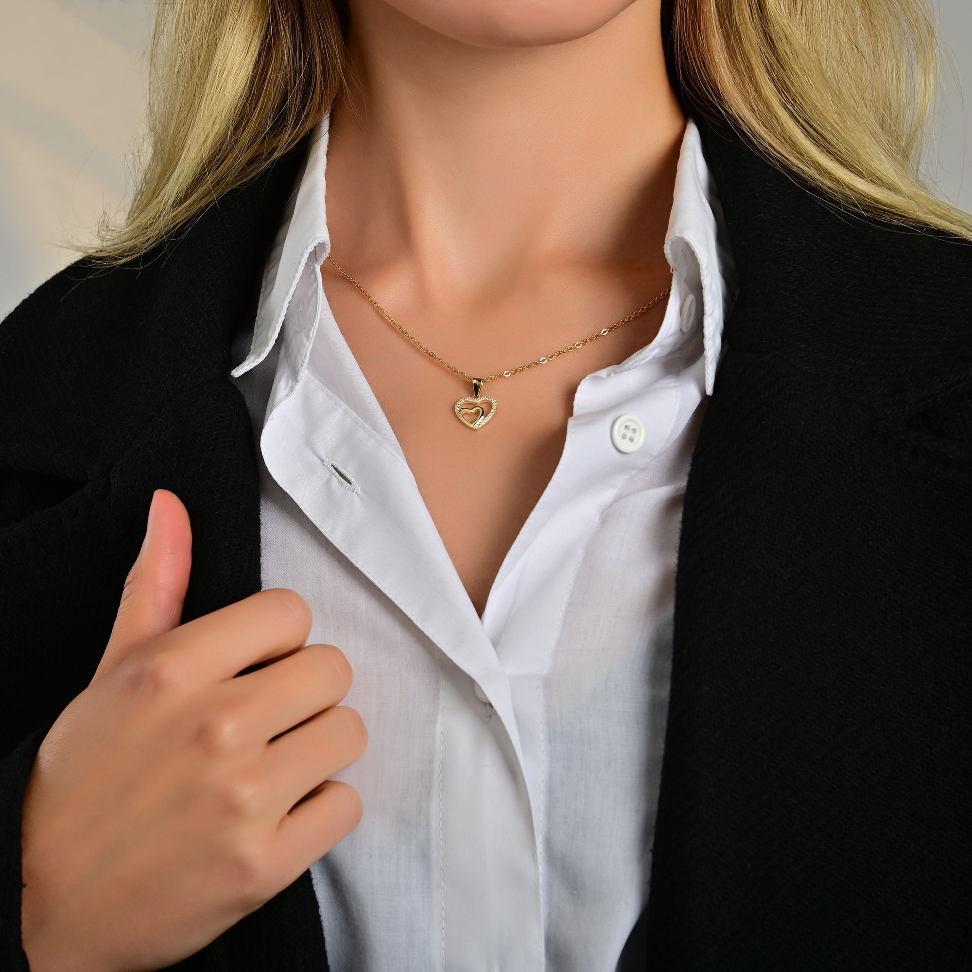 Adelia´s Herzanhänger »Damen Anhänger ¿ Herz Herzanhänger aus 925 Silber mit Zirkonia«
