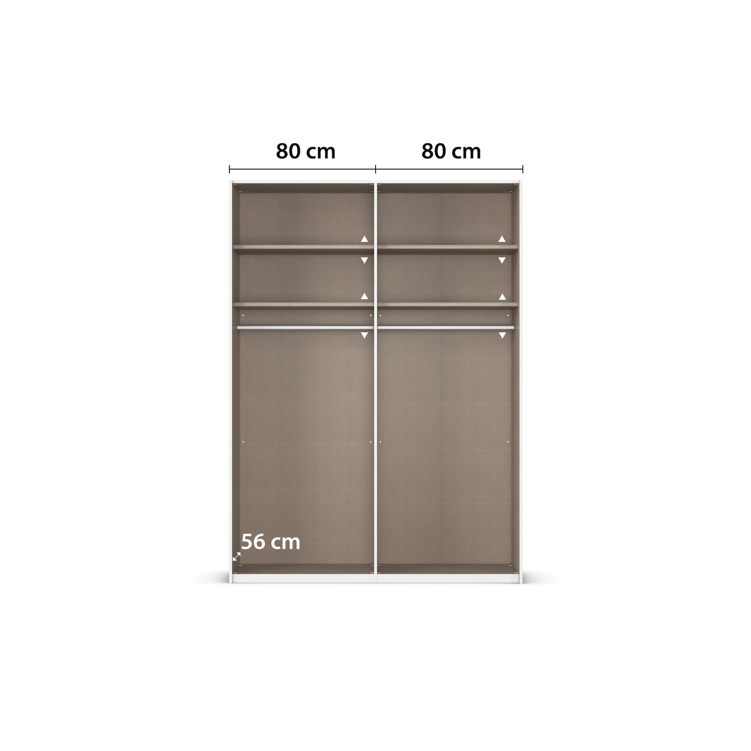 rauch Kleiderschrank »Schwebetürenschrank Schrank Garderobe Ankleide Schlafzimmer TARO« in 3 verschiedenen Ausstattungen BASIC/CLASSIC/PREMIUM (SOFT-CLOSE),  4 Breiten, optional Passepartout mit/ohne Beleuchtung MADE IN GERMANY