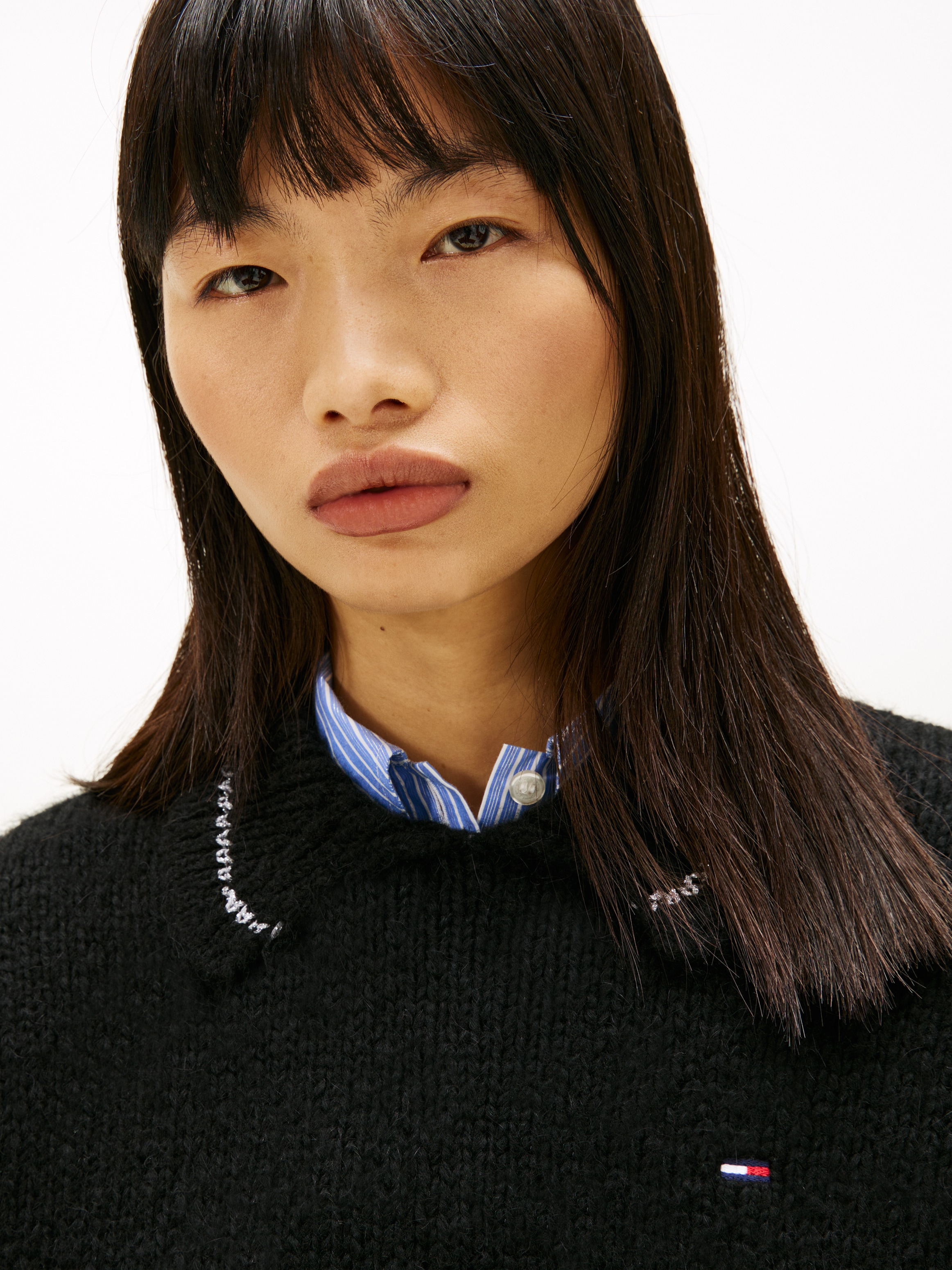 Tommy Jeans Strickpullover »TJW OVS ARGYLE POLO SWEATER«