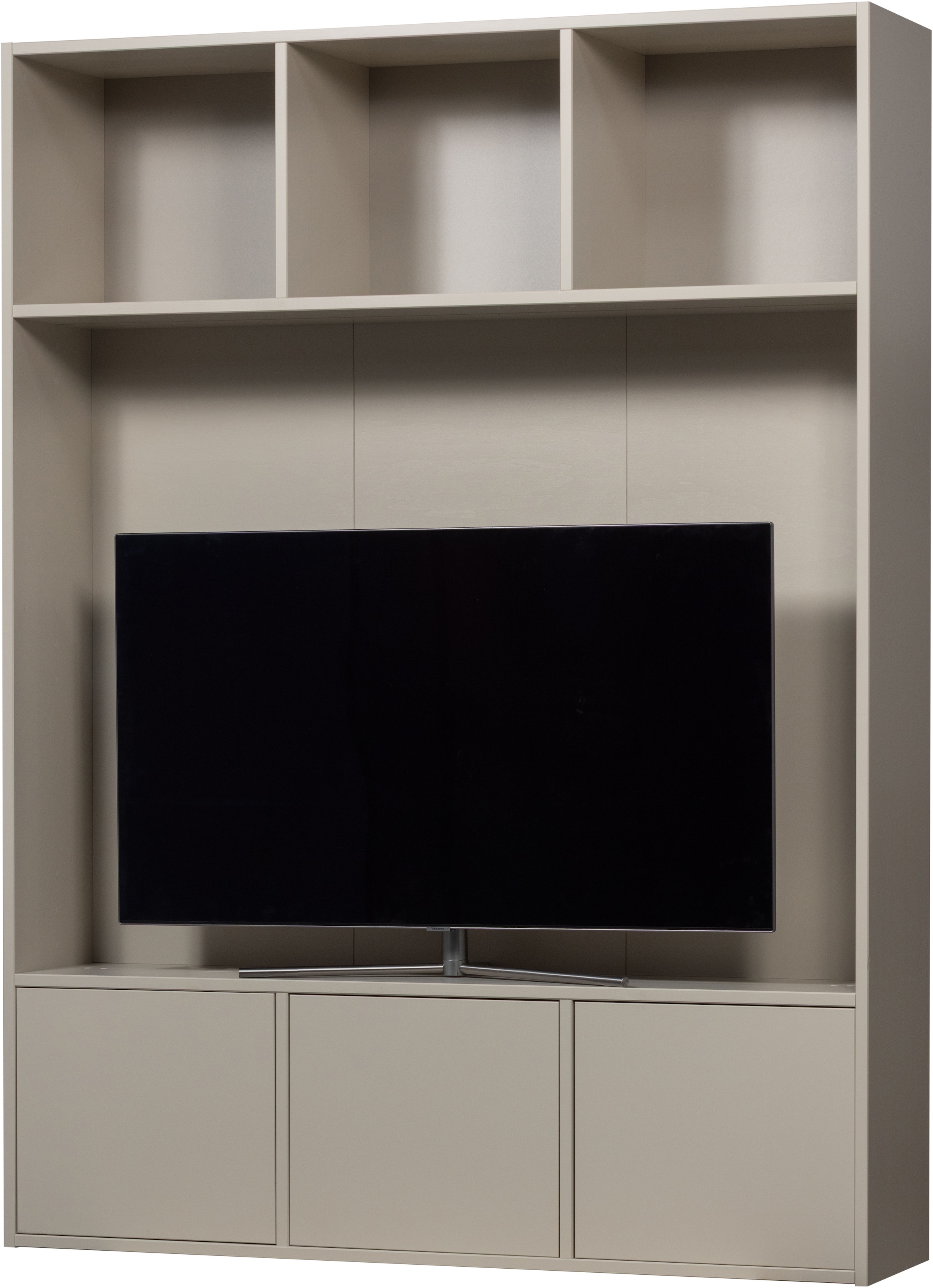 WOOOD Wohnwand »Meggy FSC®-Kiefernholz mit Druckmechanismus B 160 x D 40 x H 215 cm«