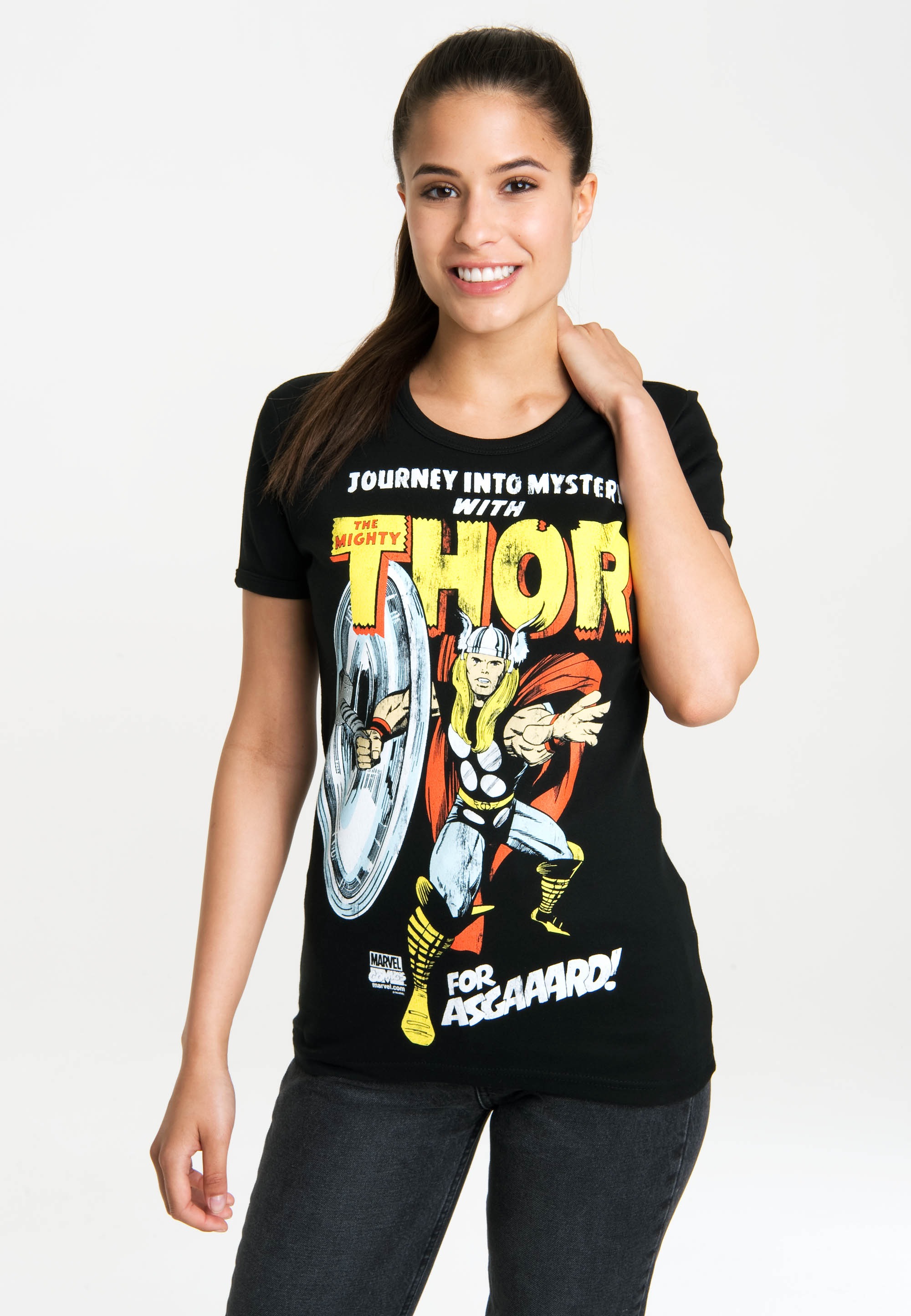 LOGOSHIRT T-Shirt »Thor For Asgaaard«, mit lizenzierten Originaldesign