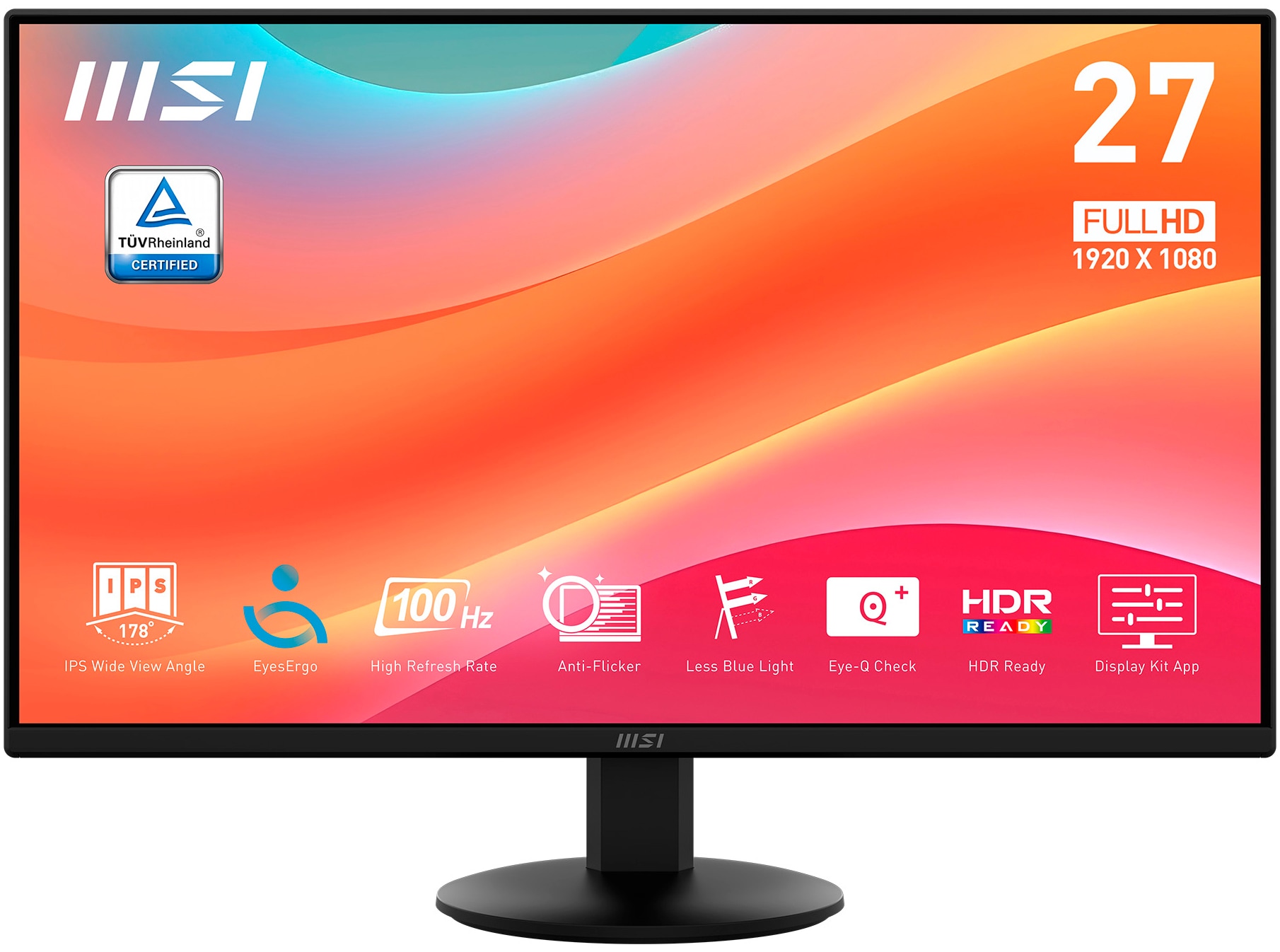 GAMEMAX Gaming-PC-Komplettsystem »MegaDeal VISTA COC 2853 AMD Ryzen 7 5700X 16GB 480GB SSD RTX 5060« 27 ″ AMD Ryzen 7 GeForce RTX 5060 16 GB RAM 480 GB SSD Windows 11 + MSI PRO MP272L LCD-Monitor, 68,6cm (27")