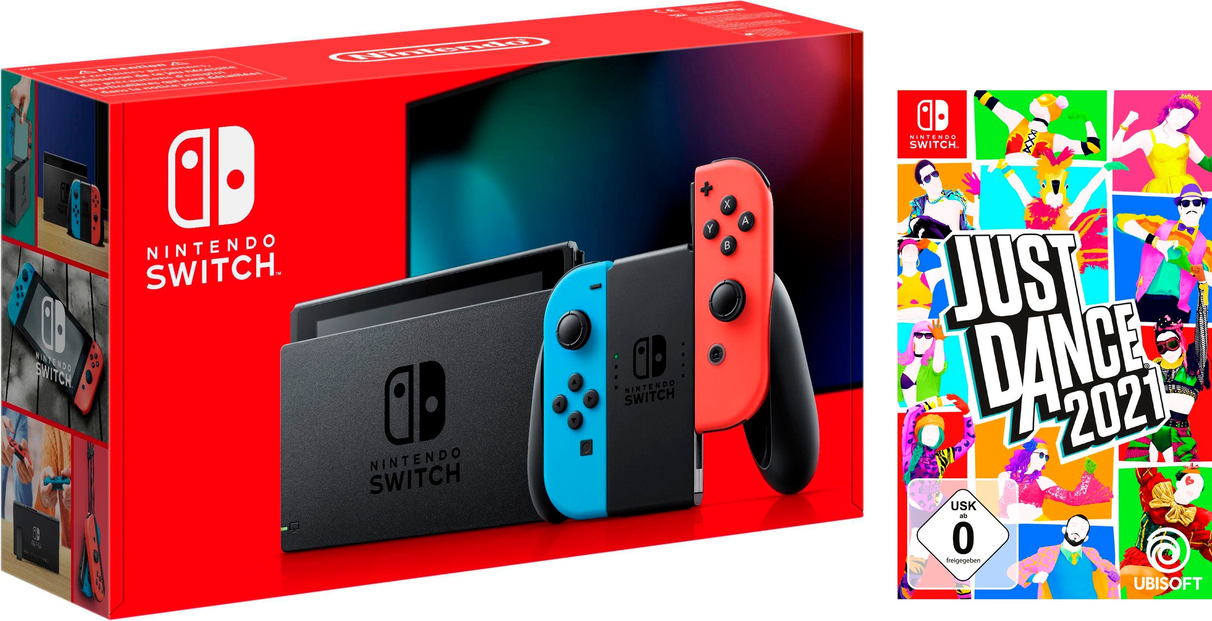 Nintendo Switch Konsolen-Set, inkl. Just Dance 2021