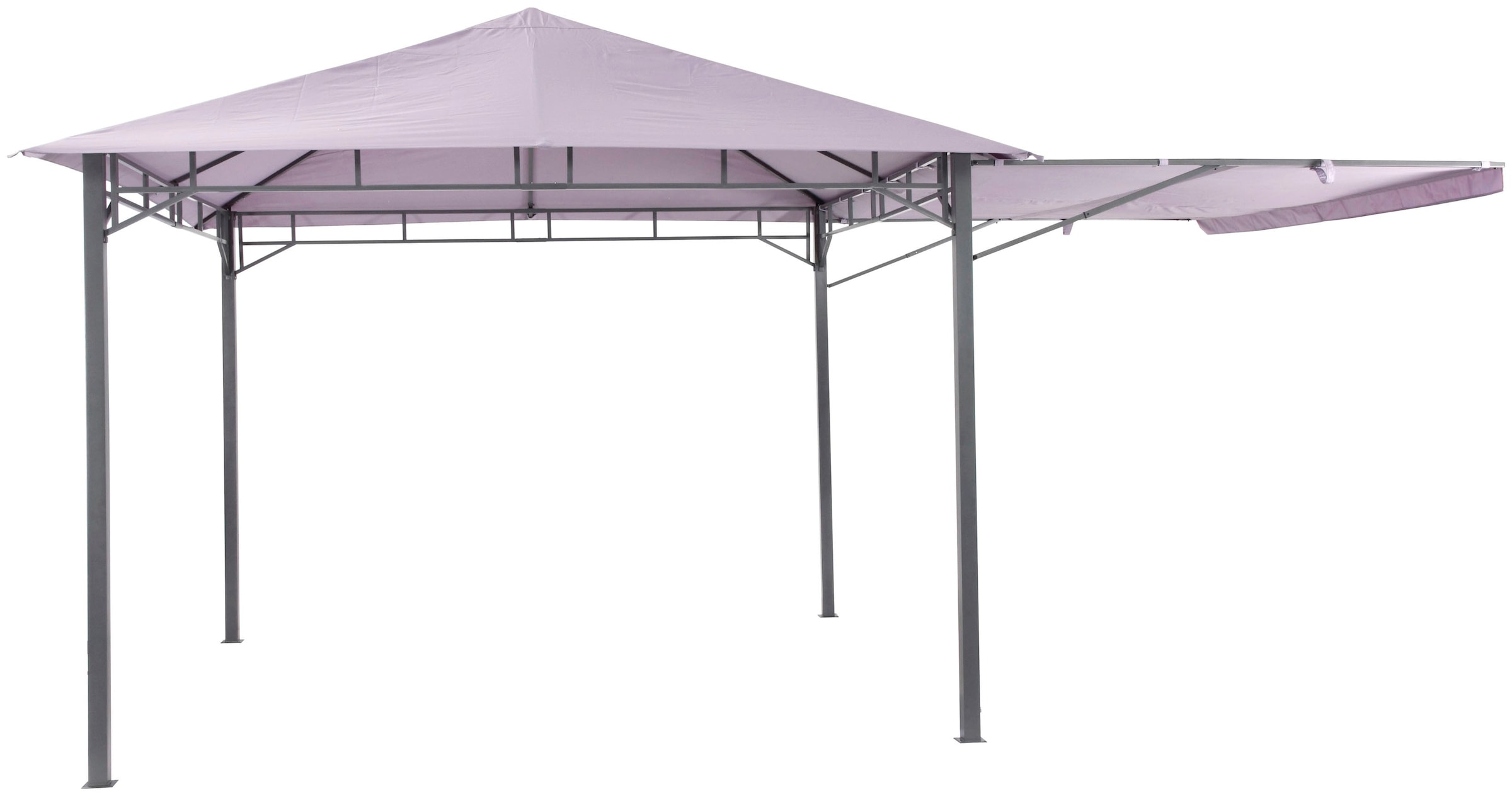 Tepro Pavillon »Lehua«, (Set, inkl. Ersatzdach), BxTxH: 330x330x285 cm, Seitenteil als Markise ausklappbar