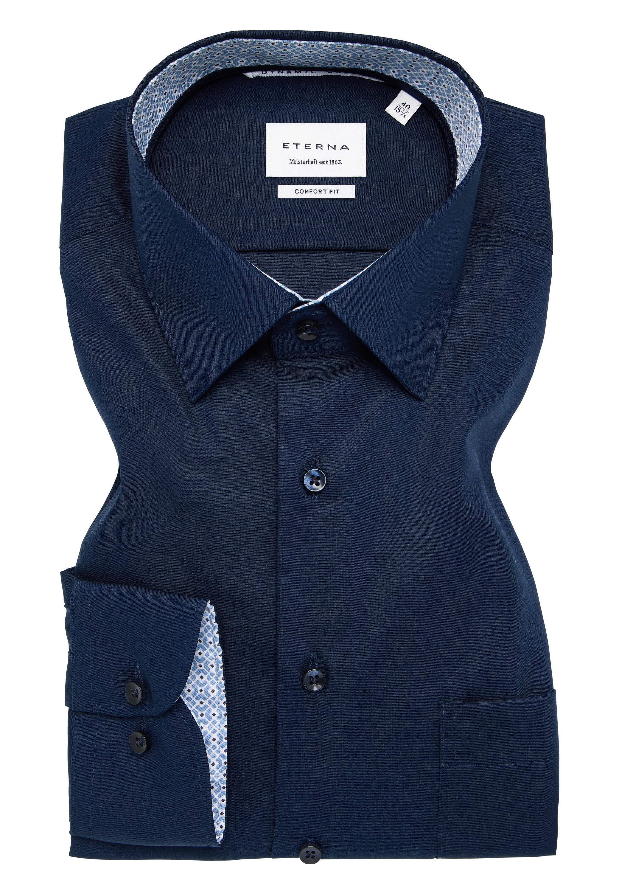 Eterna Langarmhemd »COMFORT FIT« NON IRON (bügelfrei)