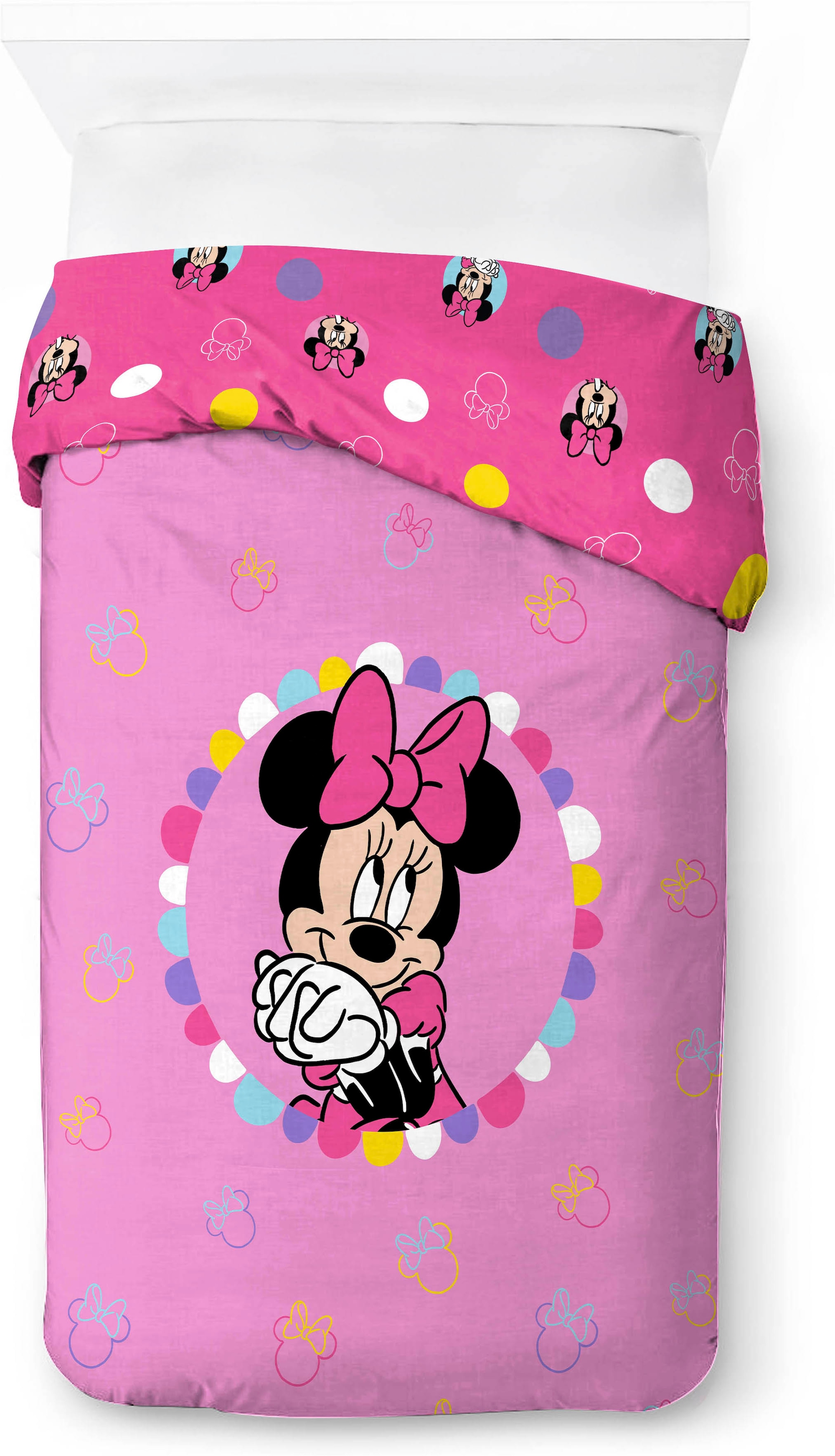Disney Kinderbettwäsche »Minnie Mouse Happy« 2 100% Baumwolle