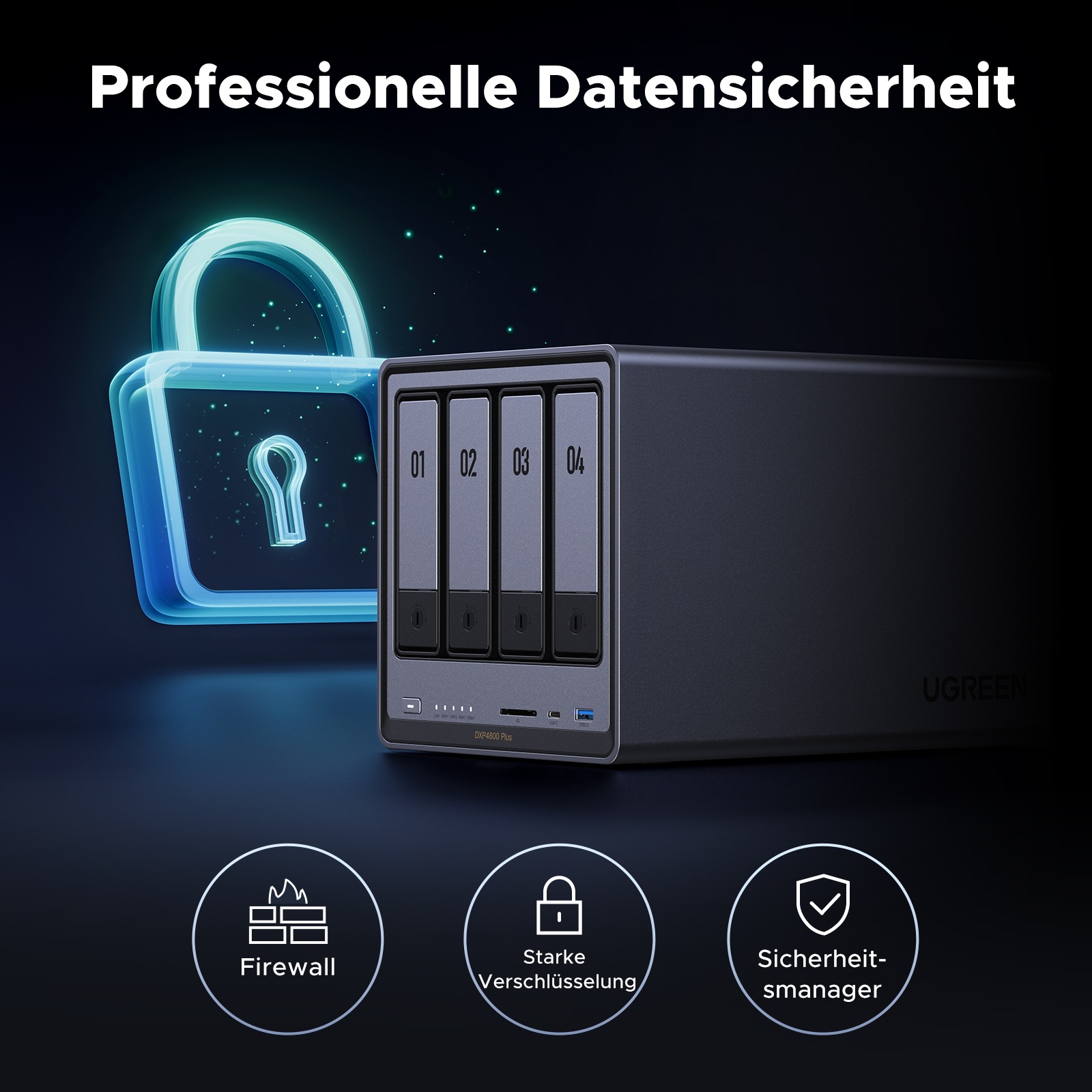 UGREEN NAS-Server »DXP4800 Plus 4-Bay-NAS (Diskless)«