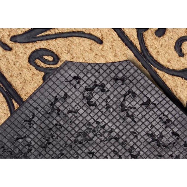 HANSE Home Fußmatte »Gummi-Kokos Braided Classic Welcome Ornament«,  rechteckig, Kokos, Gummi, Schmutzfangmatte, Outdoor, Rutschfest, Innen,  Kokosmatte im OTTO Online Shop