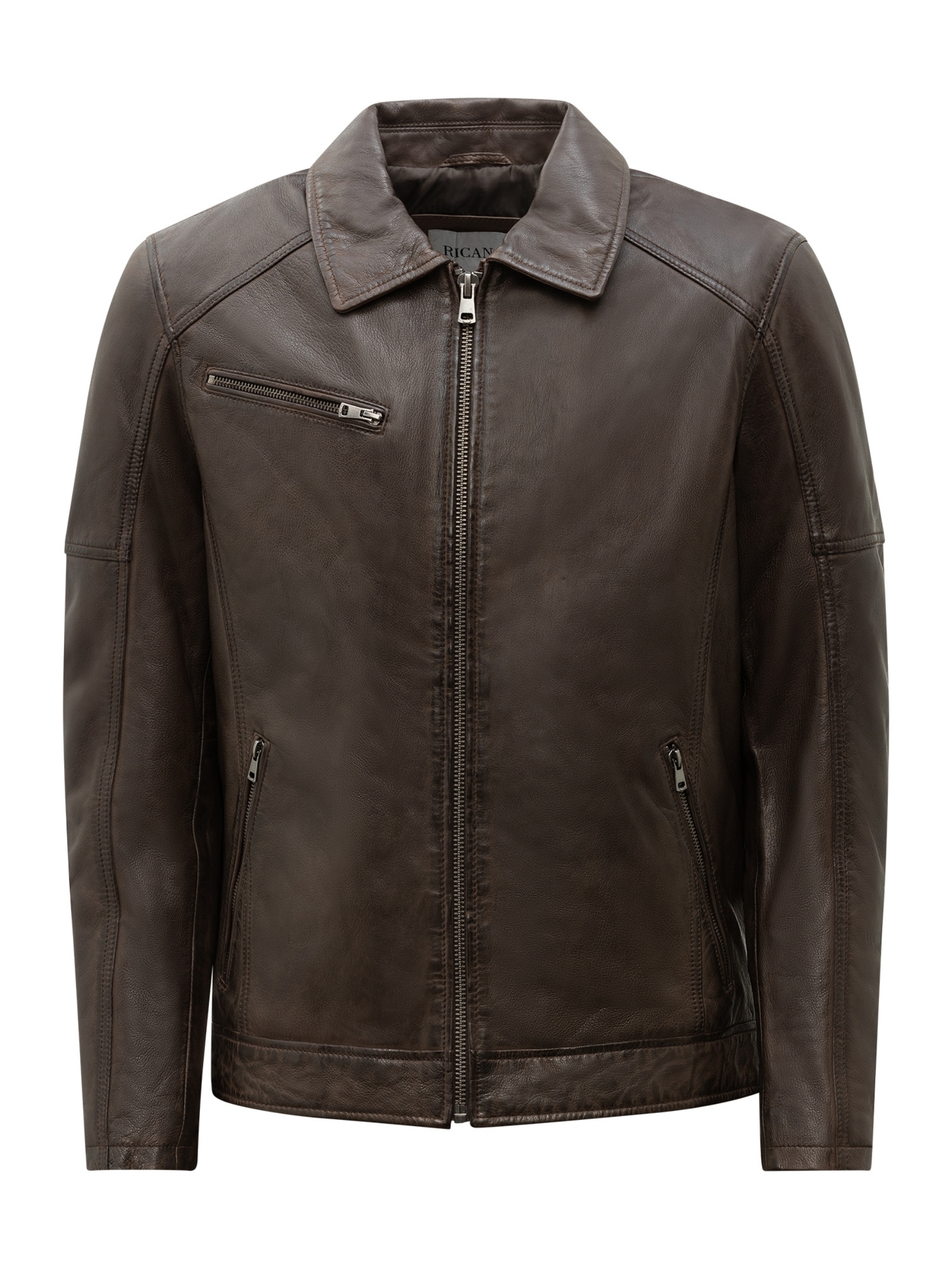 RICANO Lederjacke »Lederjacke Claude« ohne Kapuze Handgefertigt aus echtem Leder