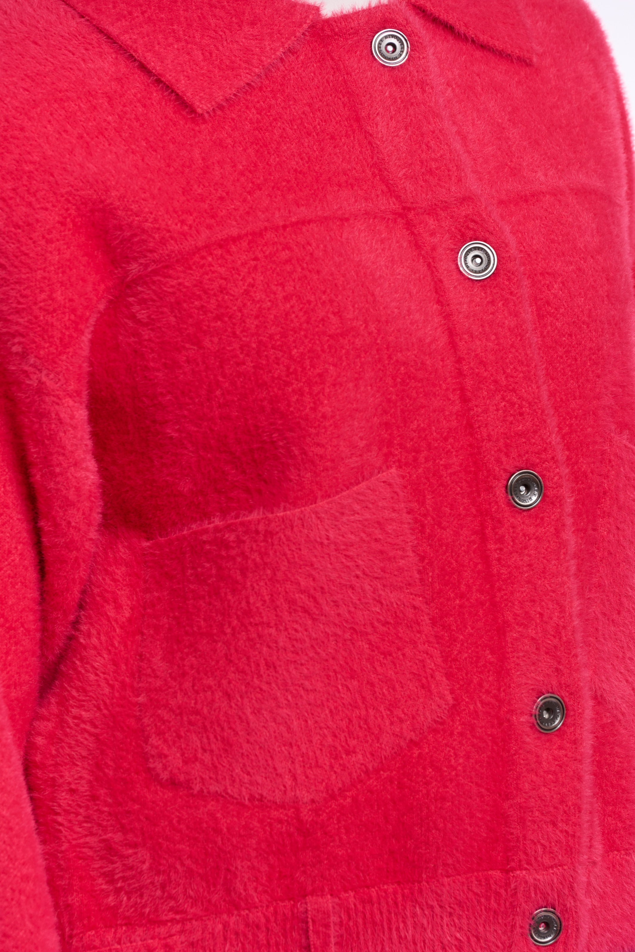 Rino & Pelle Cardigan »BUBBLY« mit flauschiger Optik, Langarm, Rundhals, ohne Kapuze, aus Materialmix