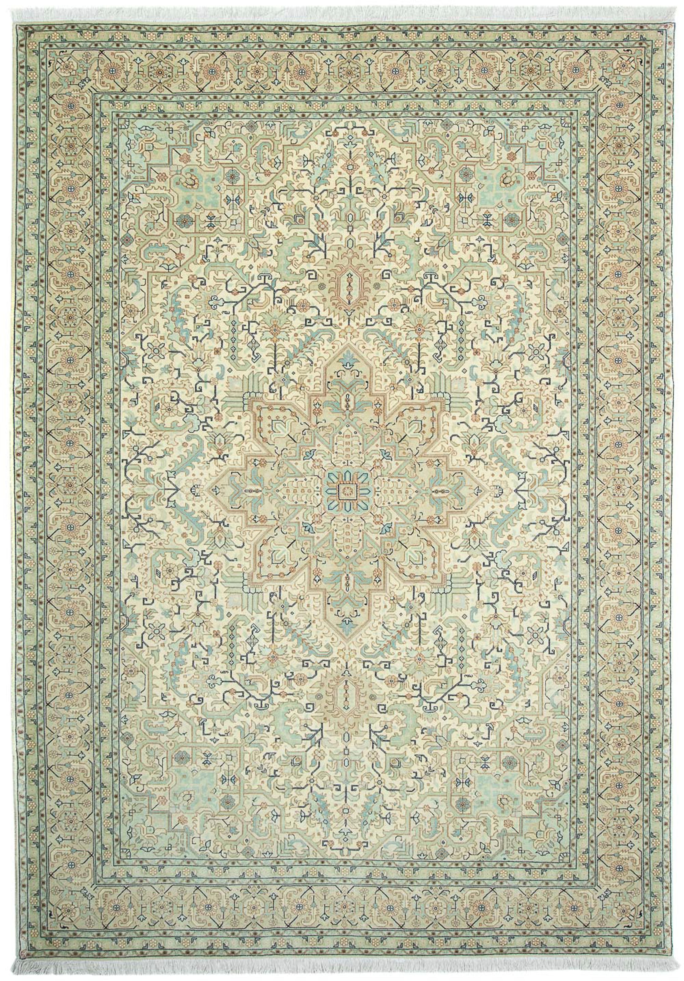 morgenland Orientteppich »Perser - Täbriz - Royal - 298 x 203 cm - mehrfarbig«, rechteckig, Wohnzimmer, Handgeknüpft, Einzelstück mit Zertifikat