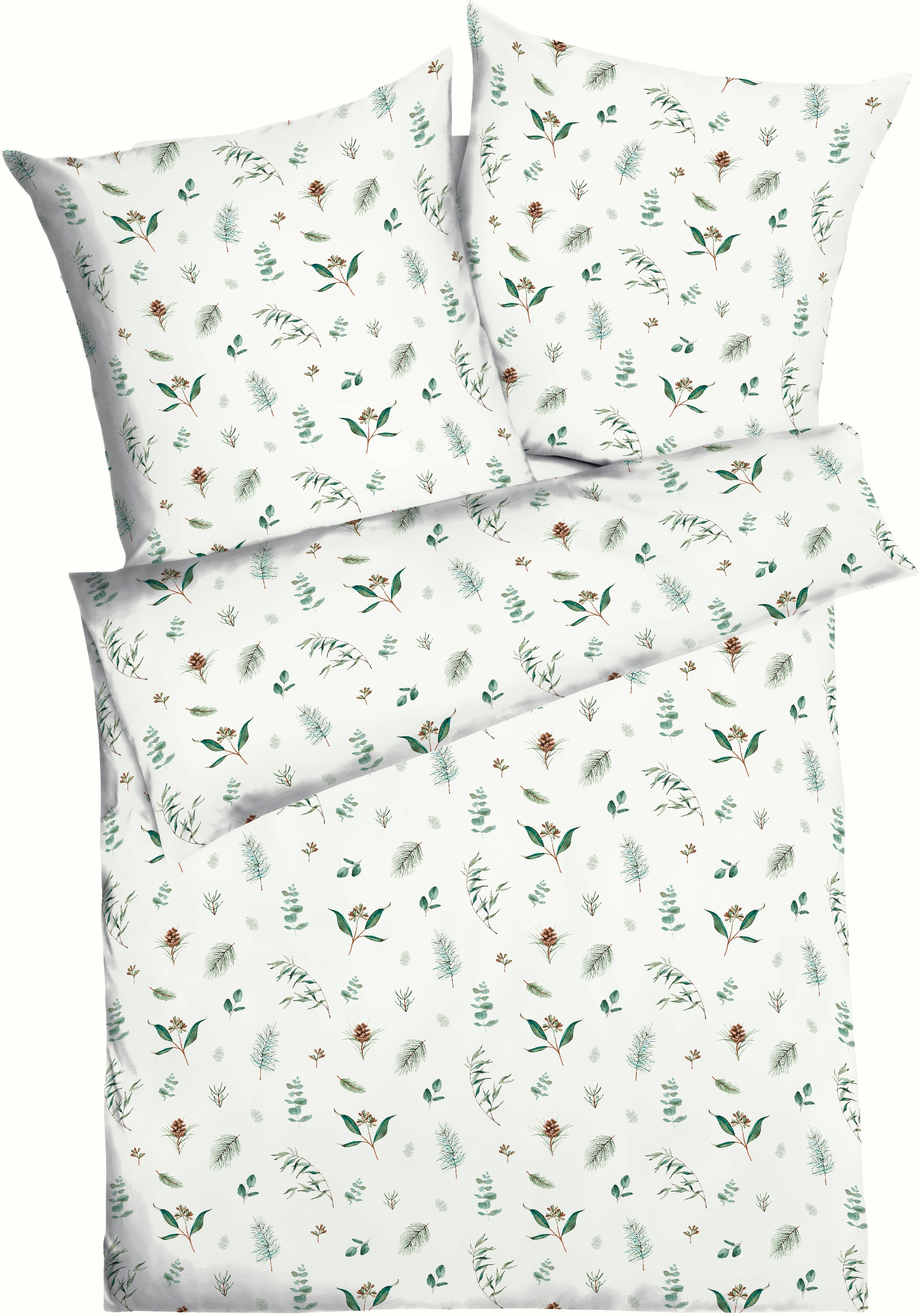 Kaeppel Bettwäsche »Winter Greens«, mit Blättern