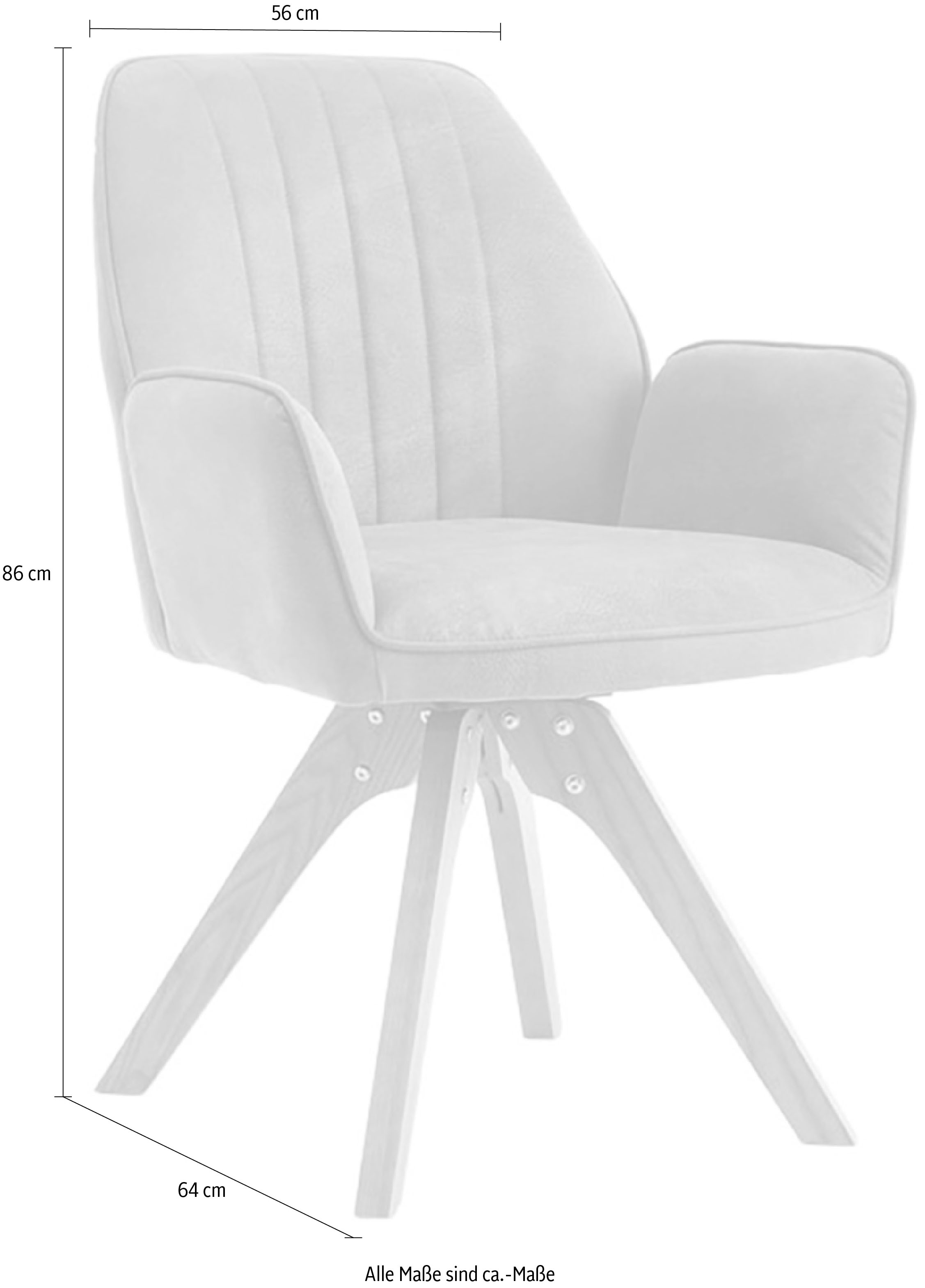 Home affaire Stuhl »Pollenca«, (Set), 2 St., Microfaser, tolle Optik