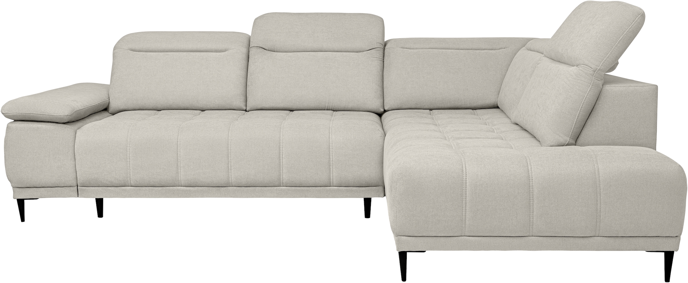 WERK2 Ecksofa »Focus-L 204 cm breit inkl. Komfortfunktionen, bodenfrei« Luxus-Microfaser, L-Form, elektrische Sitztiefenverstellung