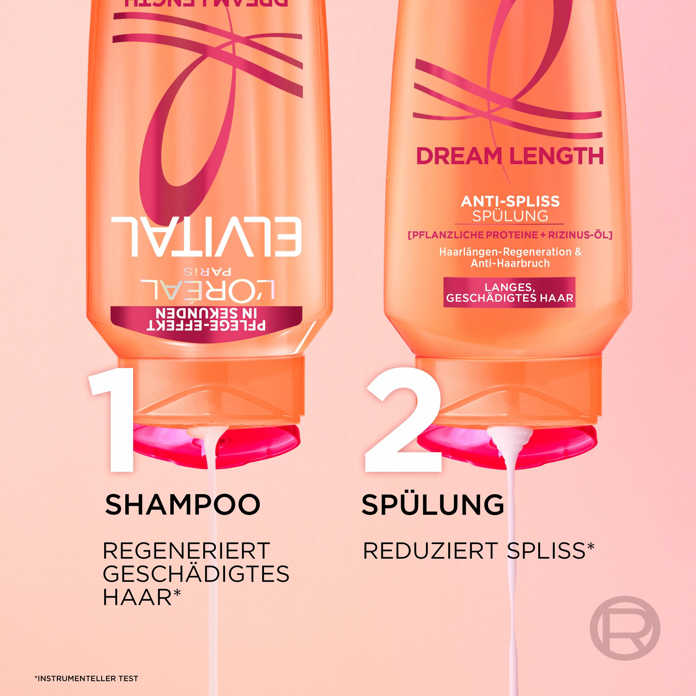 L'ORÉAL PARIS Haarspülung »L'Oréal Paris Elvital Dream Length Spülung«, (Packung, 6 tlg.)