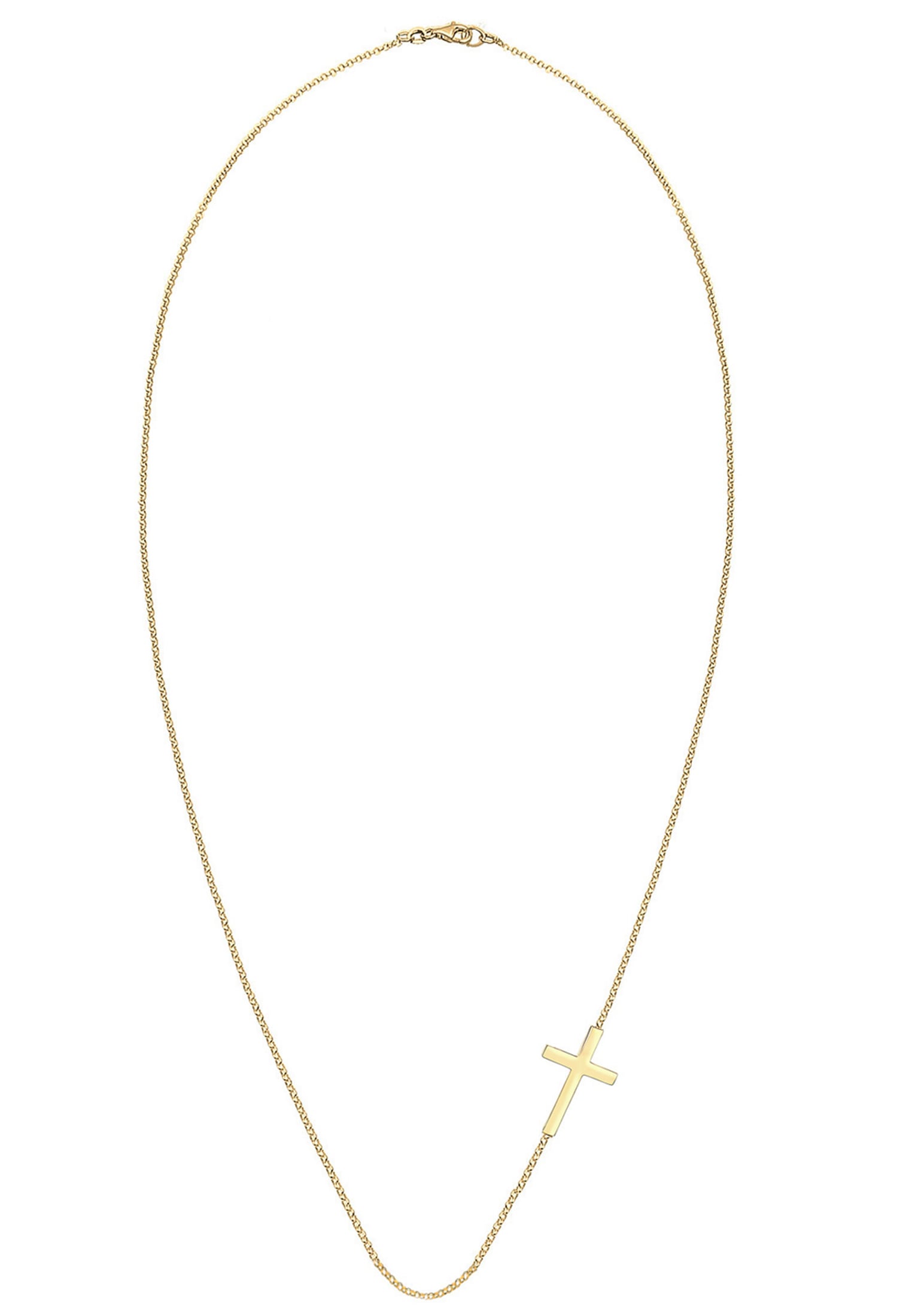 Elli Kette mit Anhänger »Halskette mit Kreuz Schlicht 925 Sterling Silber«