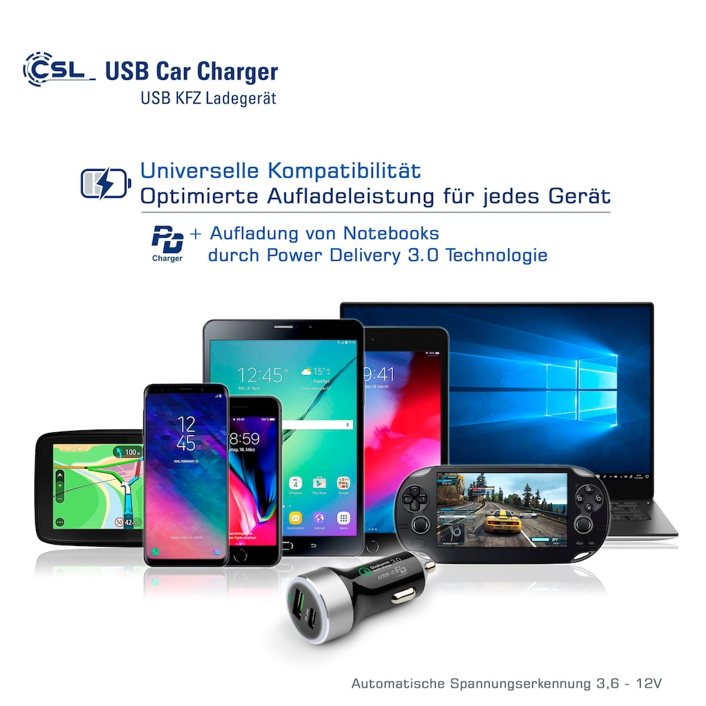 CSL USB-Ladegerät »42W Car Charger«