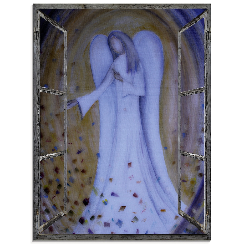 Artland Glasbild »Fensterblick - Engel«, Religion, (1 St.)