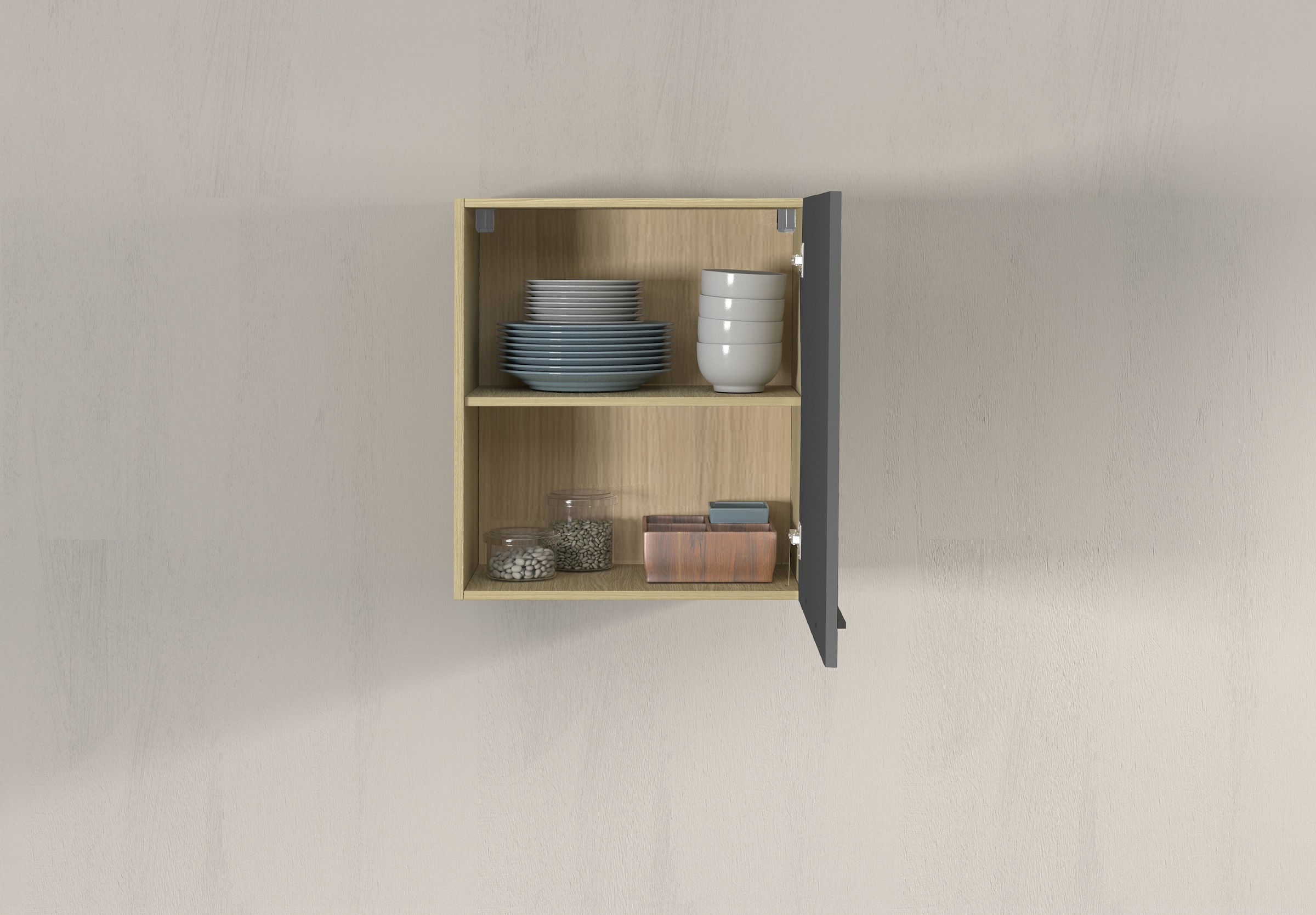 KOCHSTATION Hängeschrank »Luna, Oberschrank,  Küchenhängeschrank, Made in Italy« B/T/H: 60×35×71 cm, zusätzlicher Stauraum über der Arbeitsfläche