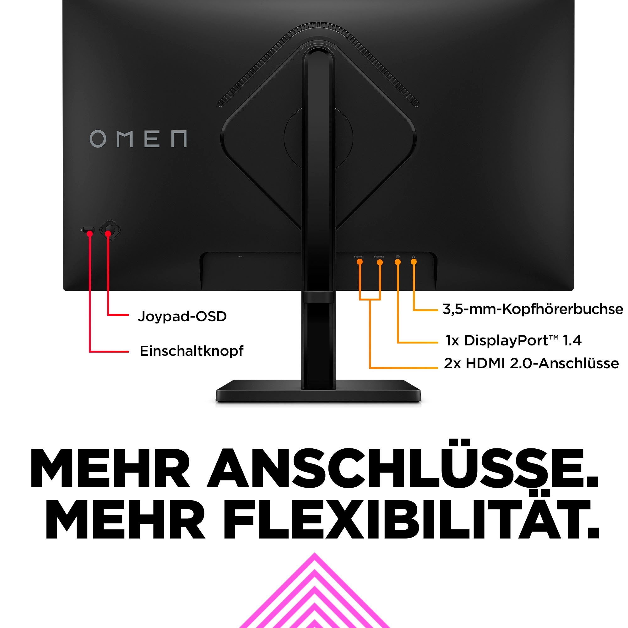 HP Gaming-Monitor »OMEN 27q (HSD-0156-A)«, 68,6 cm/27 Zoll, 2560 x 1440 px, QHD, 1 ms Reaktionszeit, 165 Hz