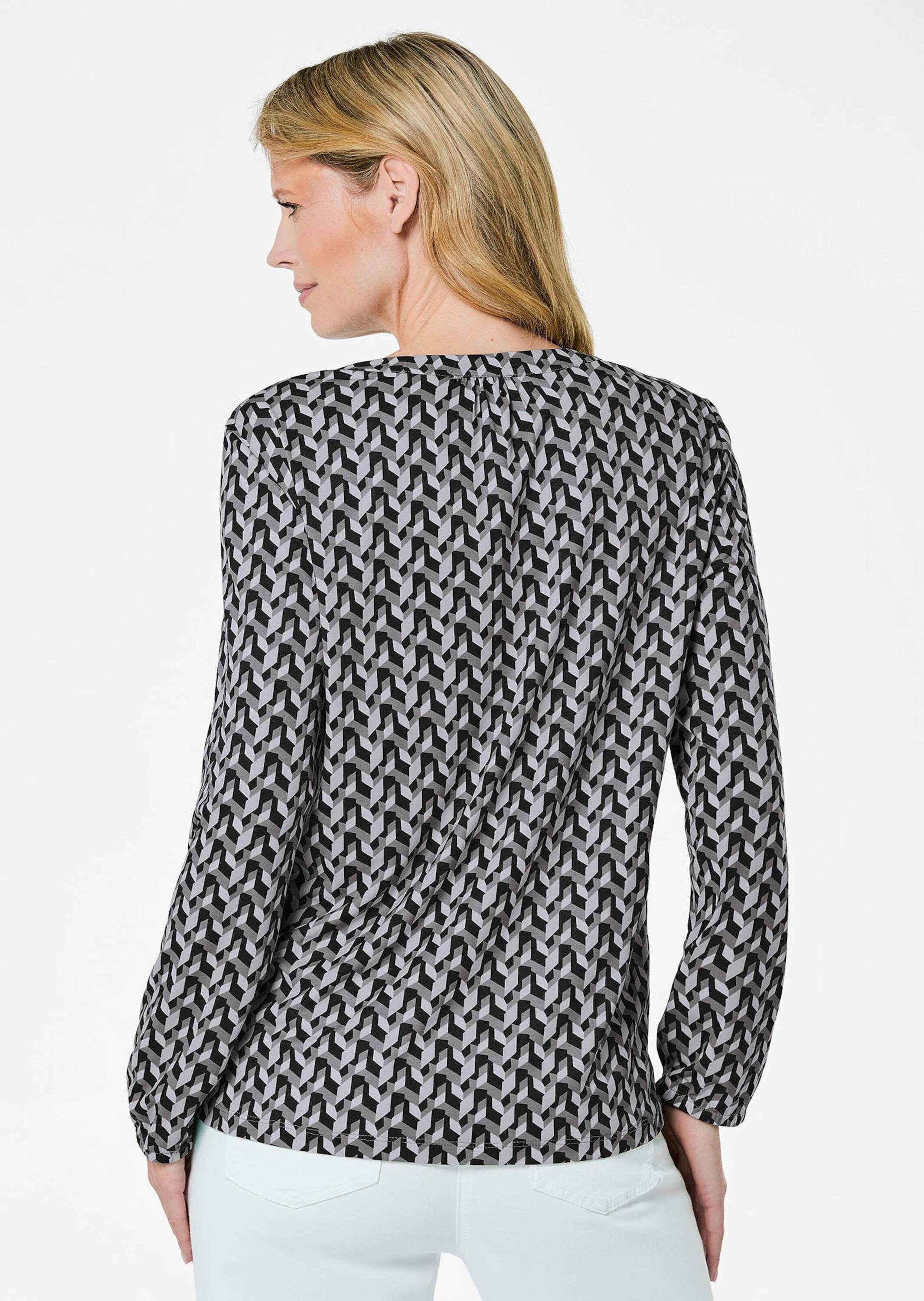 GOLDNER Kurzarmbluse »Jerseybluse Blusenshirt in femininer Form«