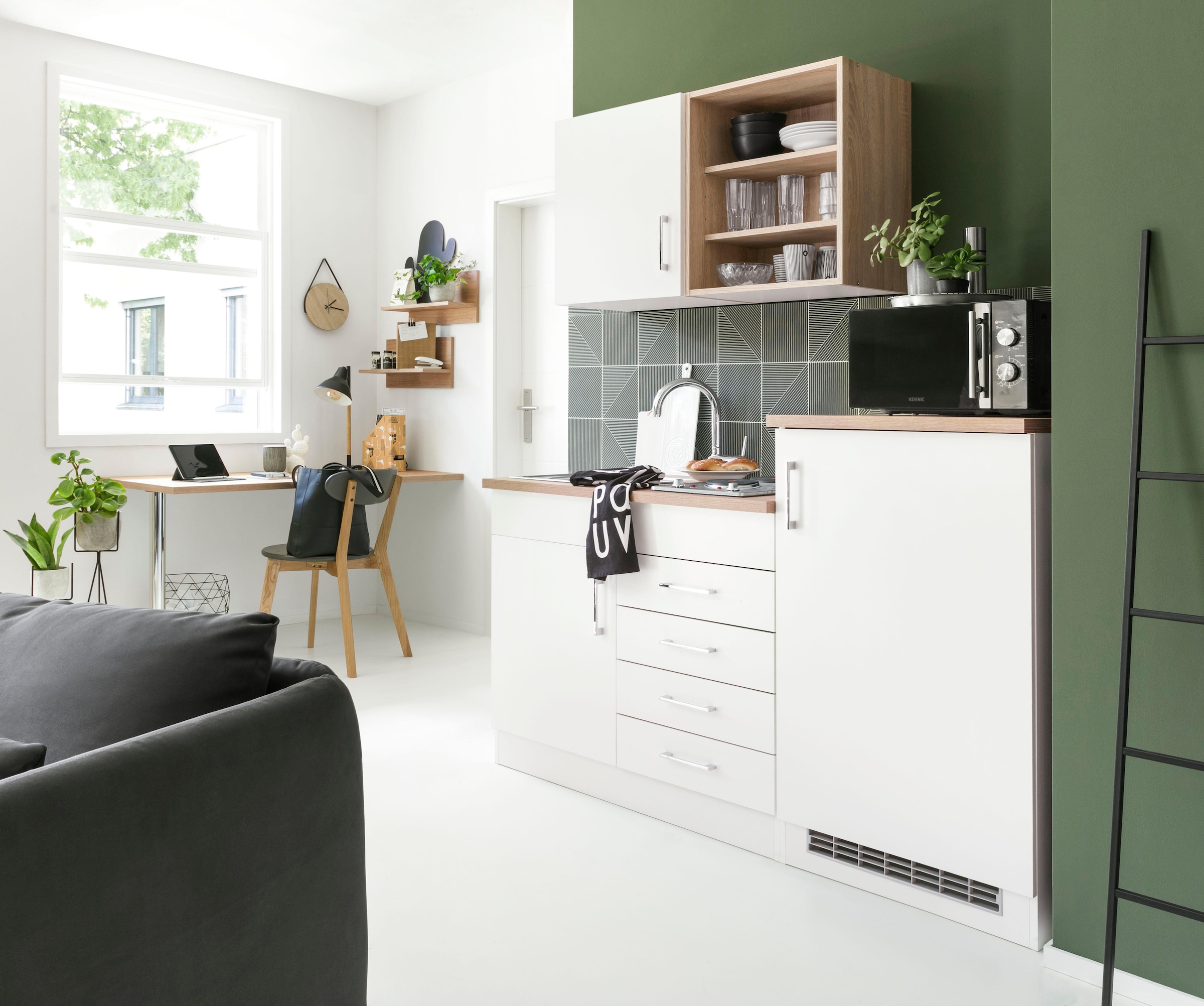 KOCHSTATION Pantryküche »KS-Mali«, Breite 160 cm, mit E-Geräten