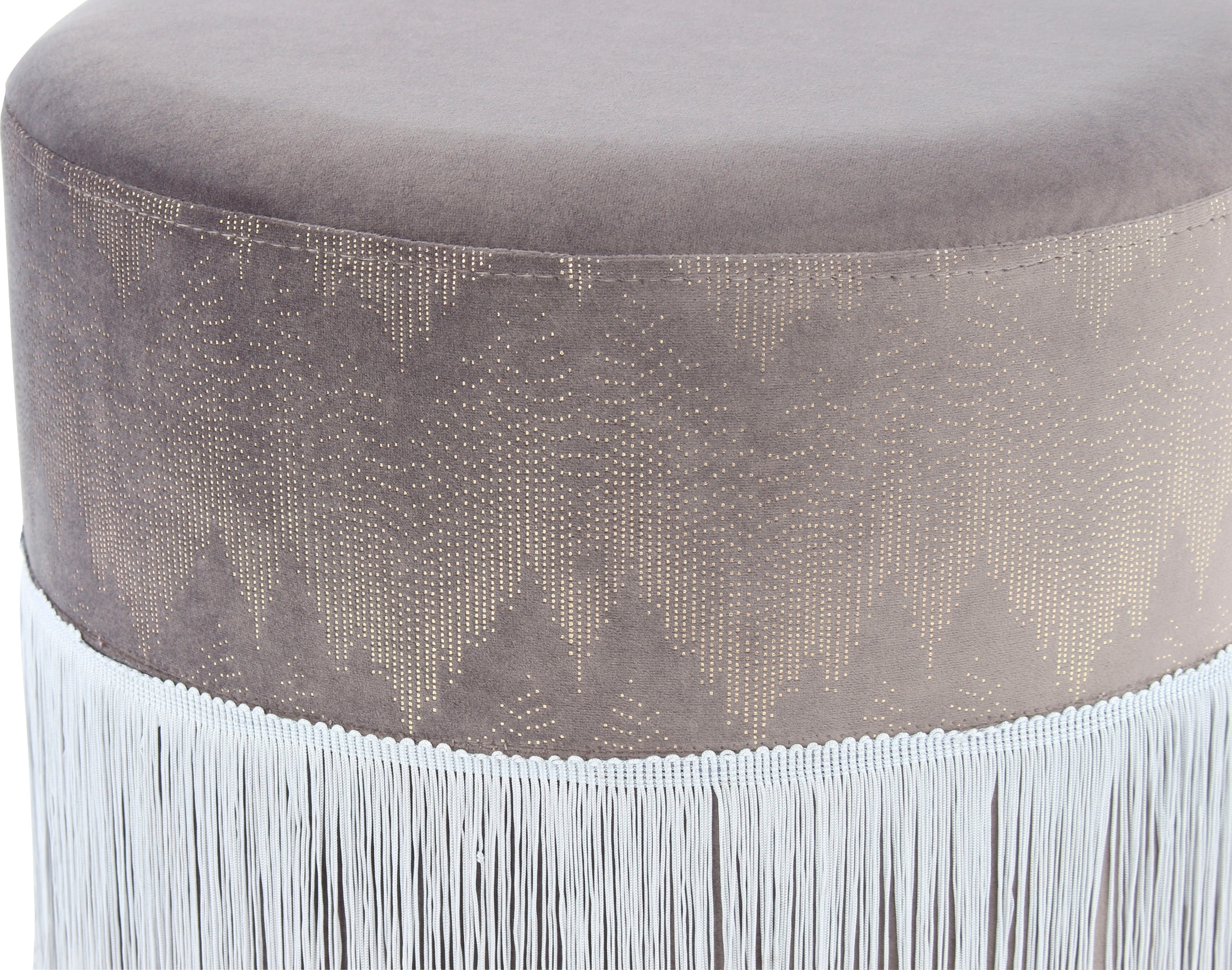 Kayoom Sitzhocker »Hocker Cleopatra 825, mit samtigem Bezug«, (1 St.), verziert, orientalisches Design, modern gestaltet