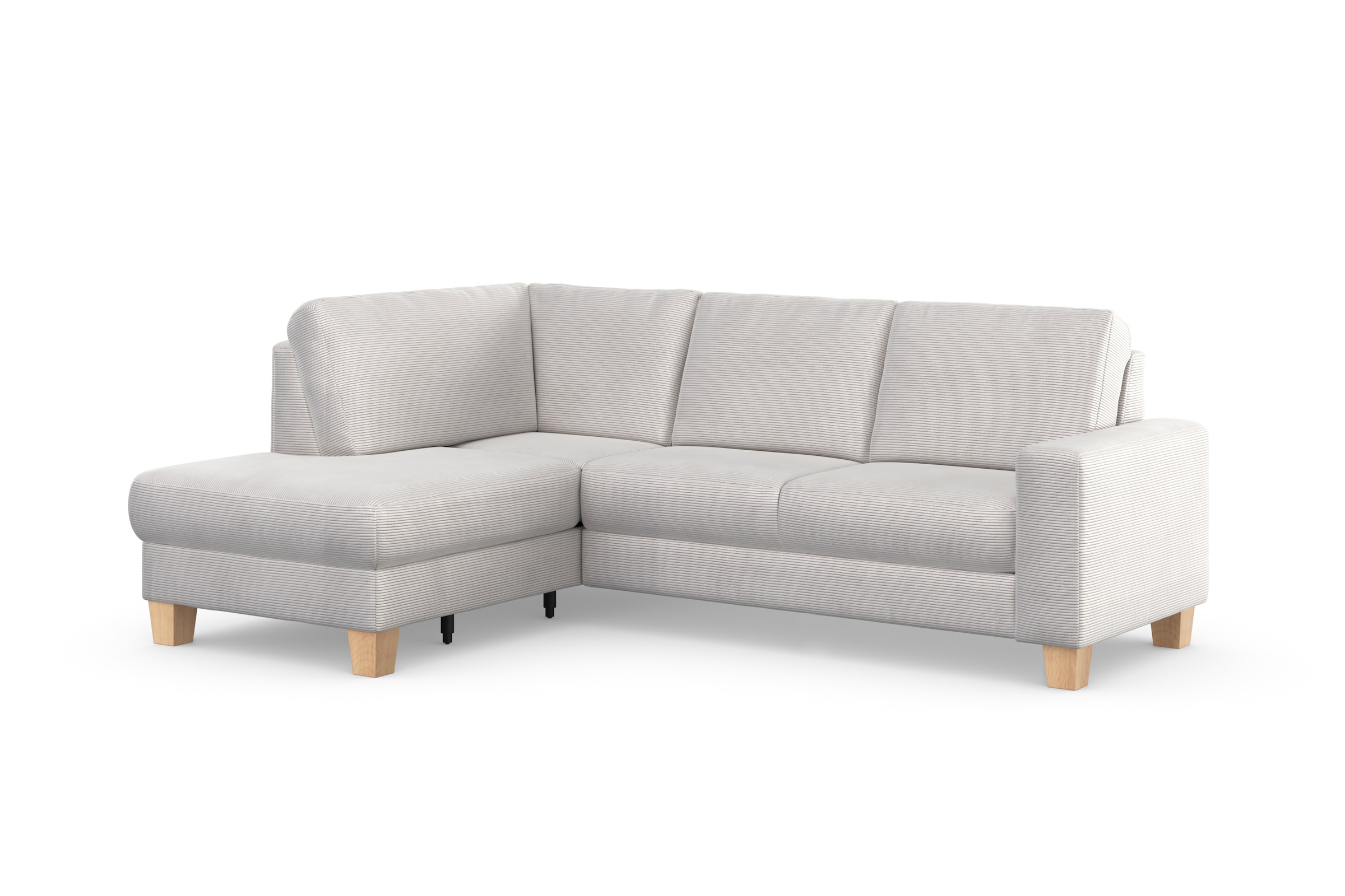 Home affaire Ecksofa »Summer L-Form« mit Ottomane, wahlweise mit Bettfunktion und Bettkasten, Cord-Bezug