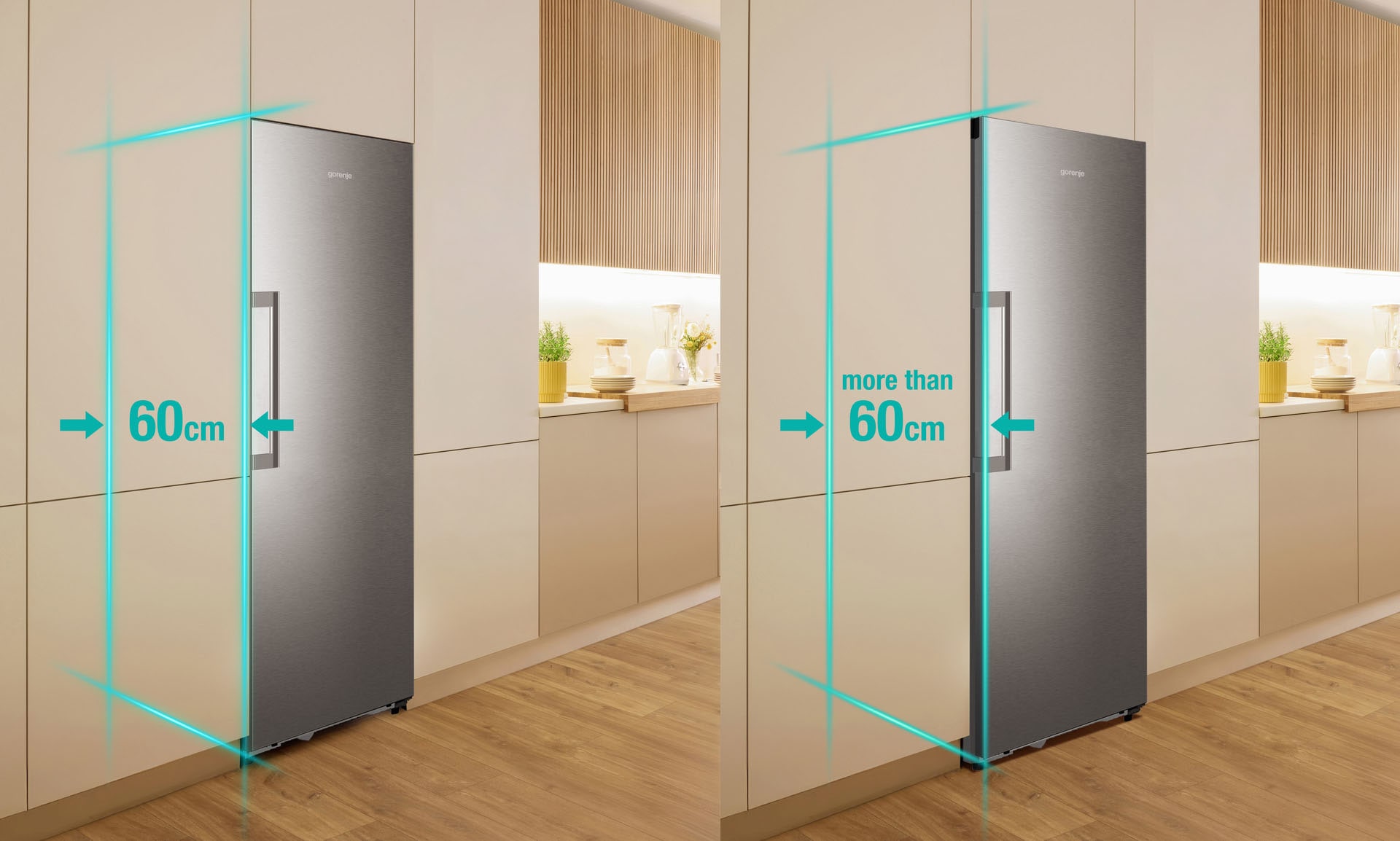 GORENJE Gefrierschrank NoFrost »FNC618C6XWF« 185,6 cm hoch 59,5 cm breit Perfect KitchenFit - passt sich in die Küchennische an
