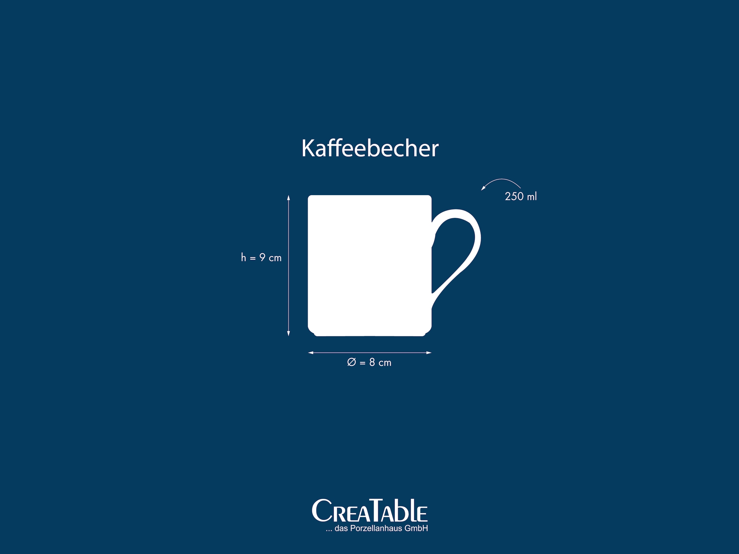 CreaTable Becher »Polo Weiss, Kaffeebecher 6-tlg« Strahlendes Weiß, Klassischer Manufakturstil, Ausdrucksstarkes Relief