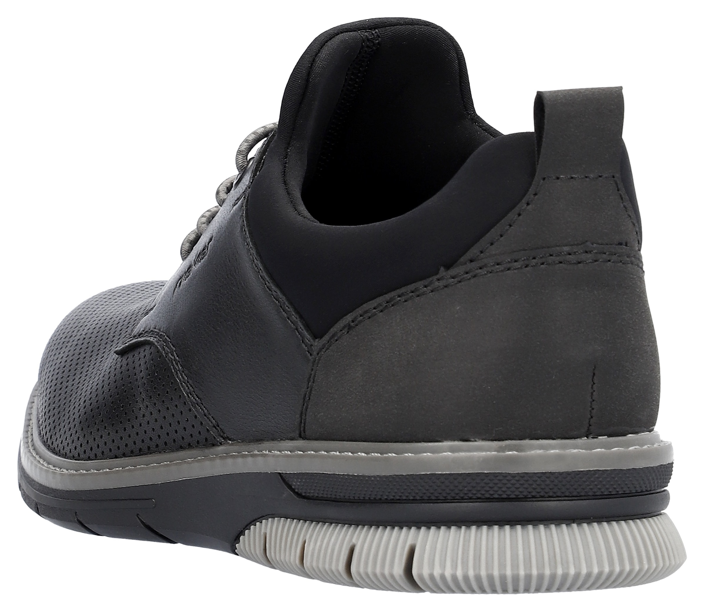 Rieker Slip-On Sneaker, Business Schuh, Slipper, Festtagsschuh mit elastischen Schnürsenkeln