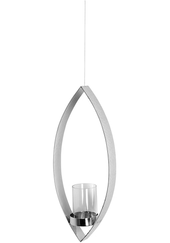 Teelichthalter »MARUF«, (1 St.), Hängewindlicht, elipsenförmig, aus Edelstahl