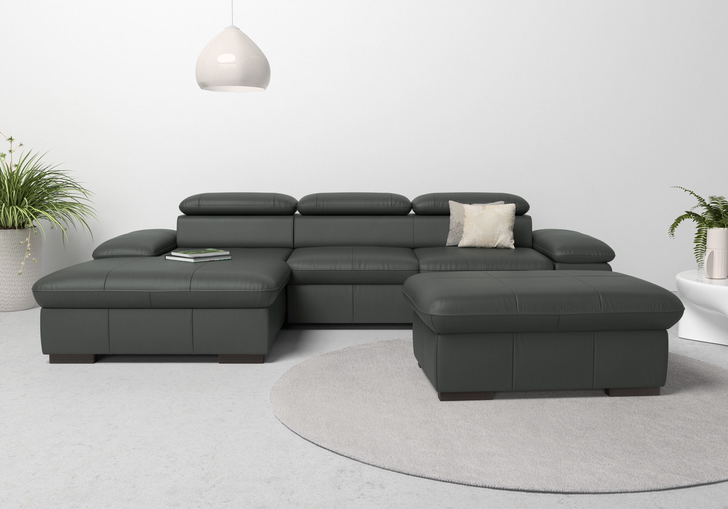 Home affaire Ecksofa »Alberto L-Form«, mit Kopfteilverstellung, wahlweise mit Bettfunktion