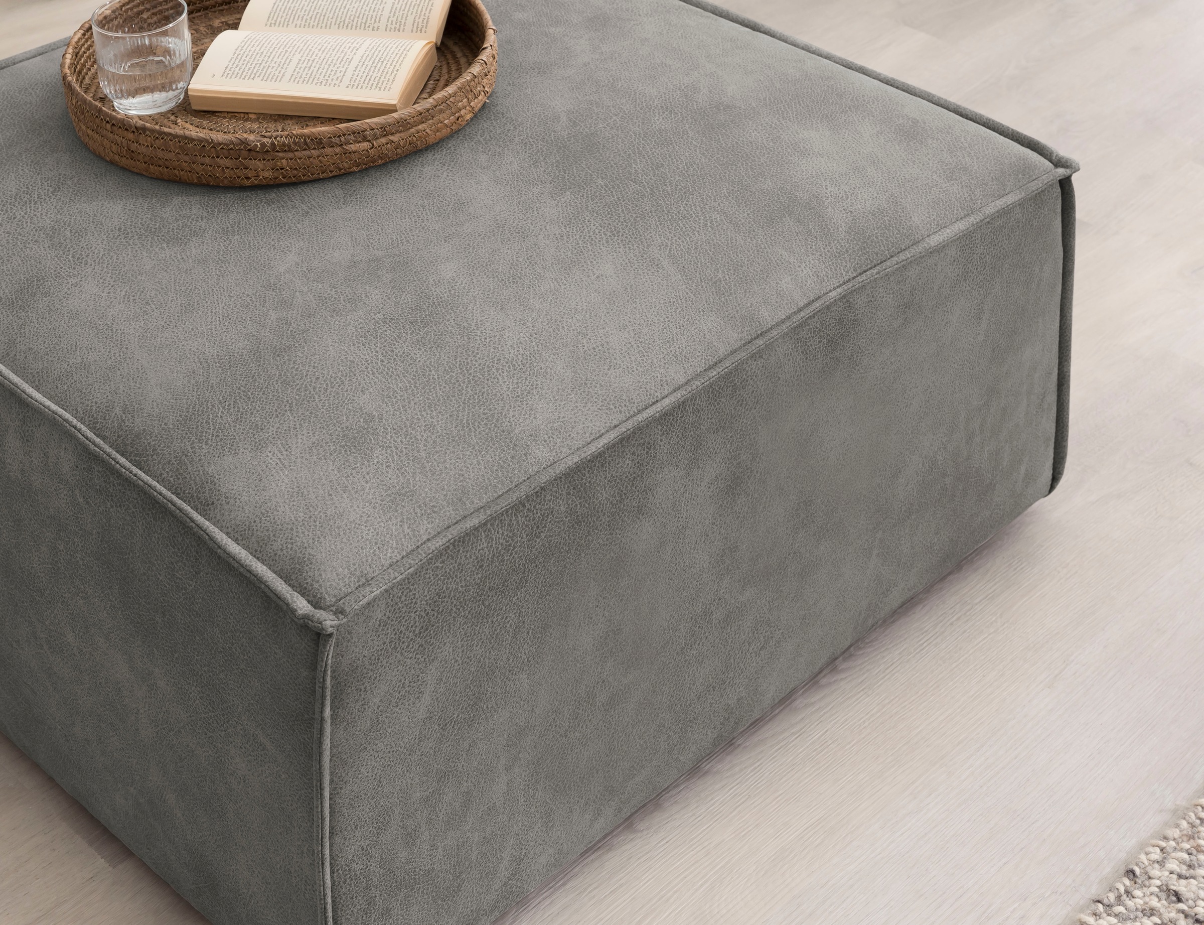Home affaire Hocker »SHERWOOD, Polsterhocker in 3 Stoffarten verfügbar«, passend zur Polster-Serie SHERWOOD