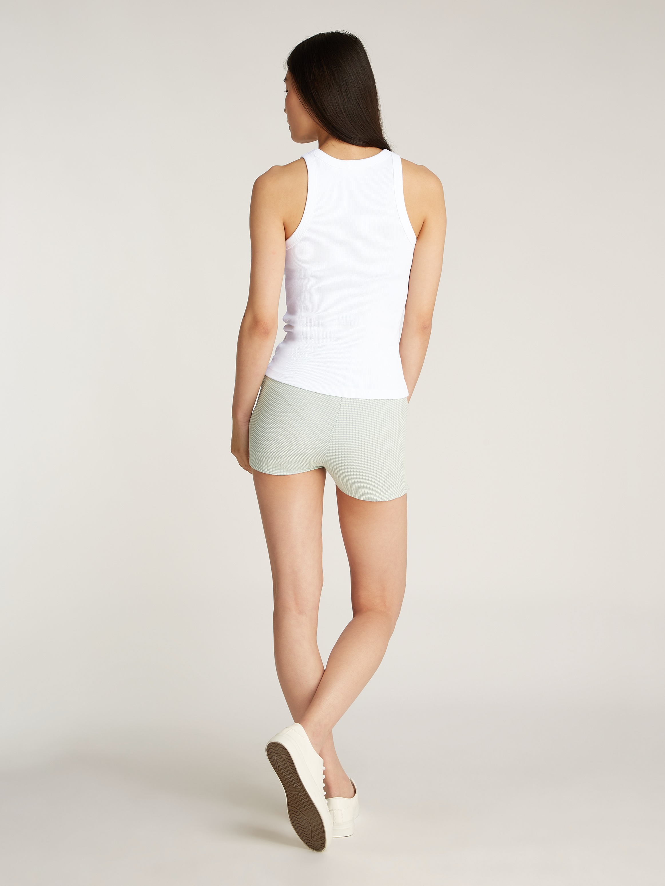 Calvin Klein Jeans Tanktop »WOVEN LABEL RIB TANK TOP«, mit Logo