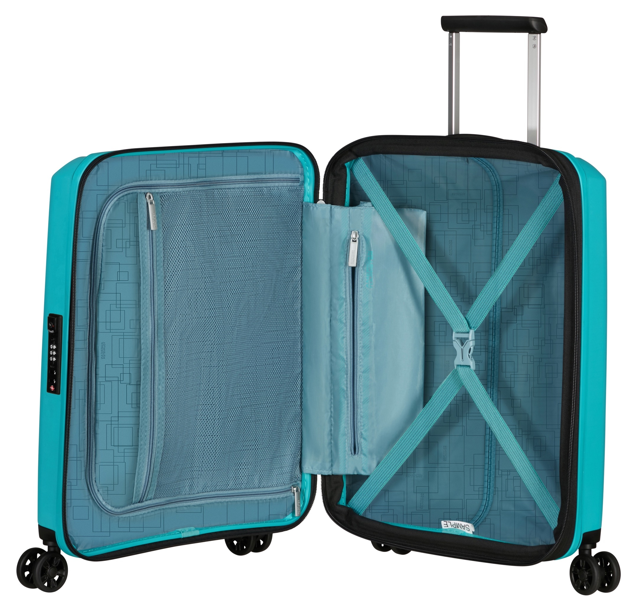 American Tourister® Hartschalen-Trolley »AEROSTEP, in verschiedenen Farben und Größen«, 4 Rollen, Reisekoffer Hartschalenkoffer Koffer für Flugreisen TSA-Zahlenschloss