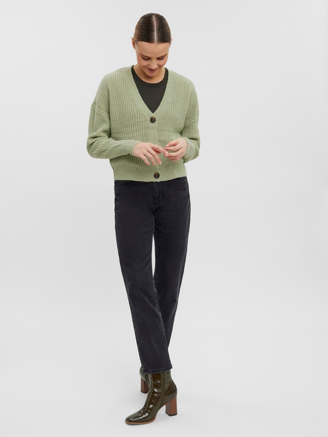 Vero Moda Strickjacke »VMLEA LS V-NECK CUFF CARDIGAN NOOS«, mit Knopfleiste