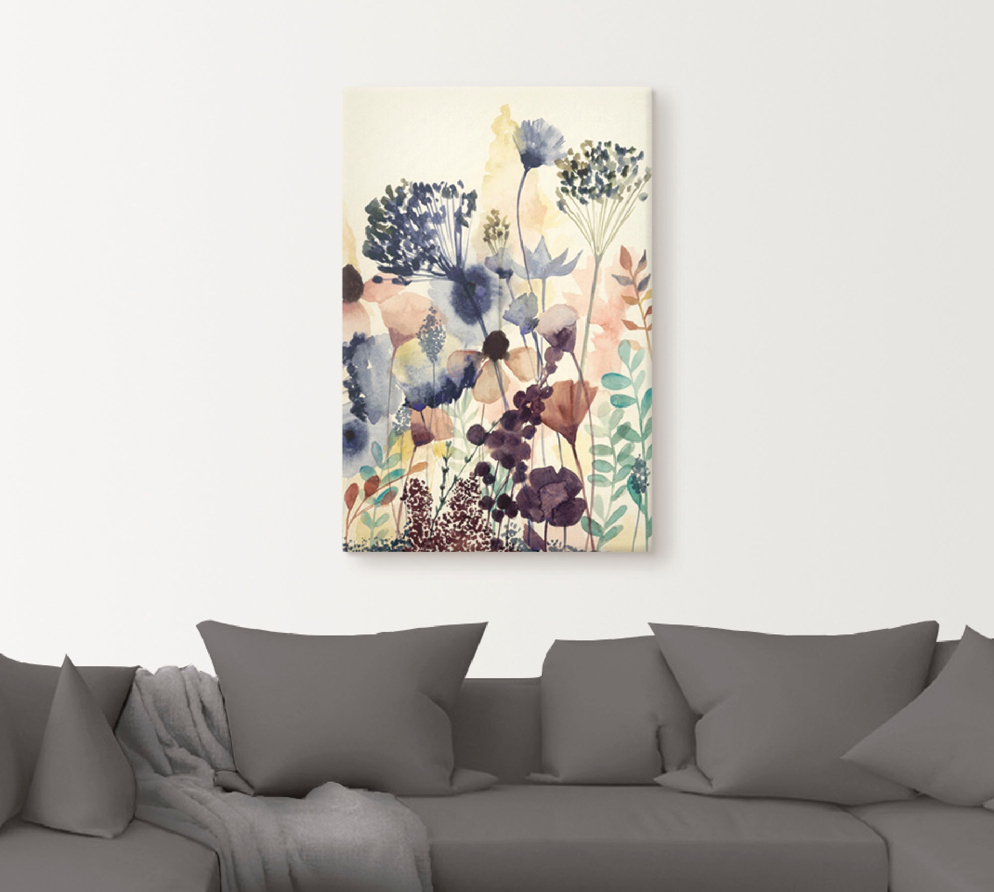 Artland Wandbild »Sonnengetrocknete Blüten II«, Blumenwiese, (1 St.), als Leinwandbild, Poster in verschied. Größen