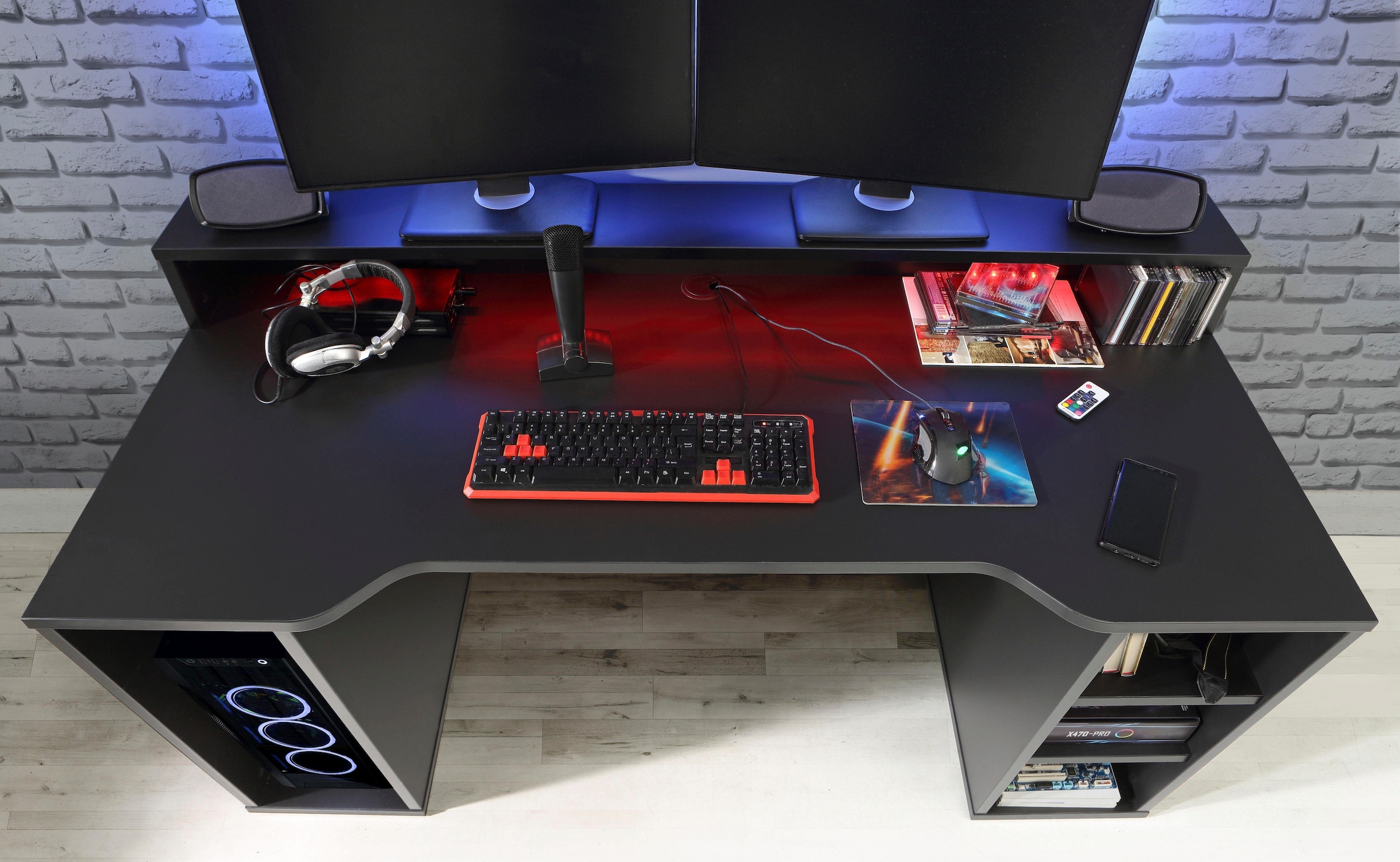 FORTE Gamingtisch »Tezaur«, wahlweise mit RGB-Beleuchtung