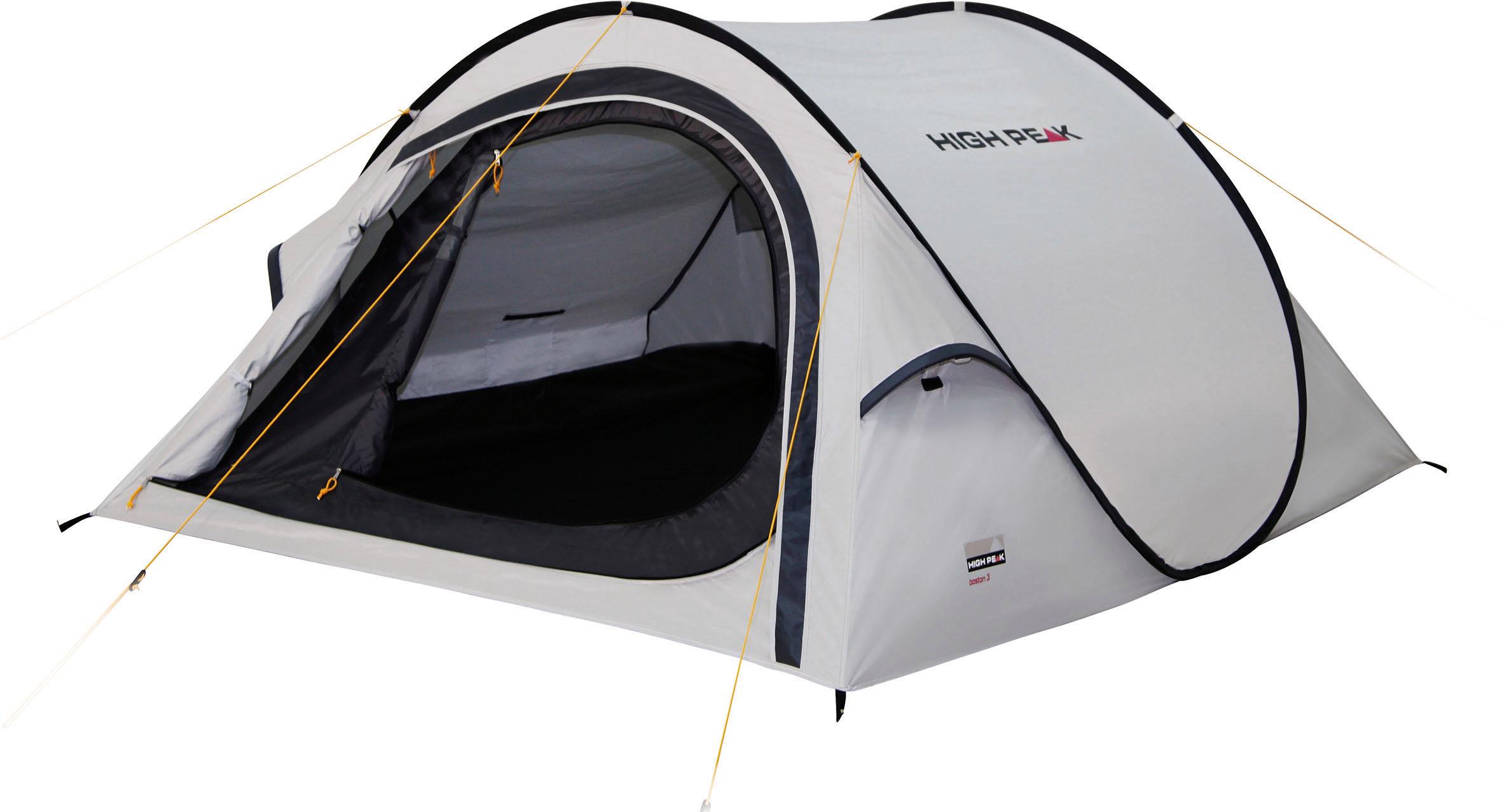 High Peak Wurfzelt »Boston 2« 2 Personen mit Transporttasche in grau, Größe B/H/L: 130 cm x 95 cm x 250 cm