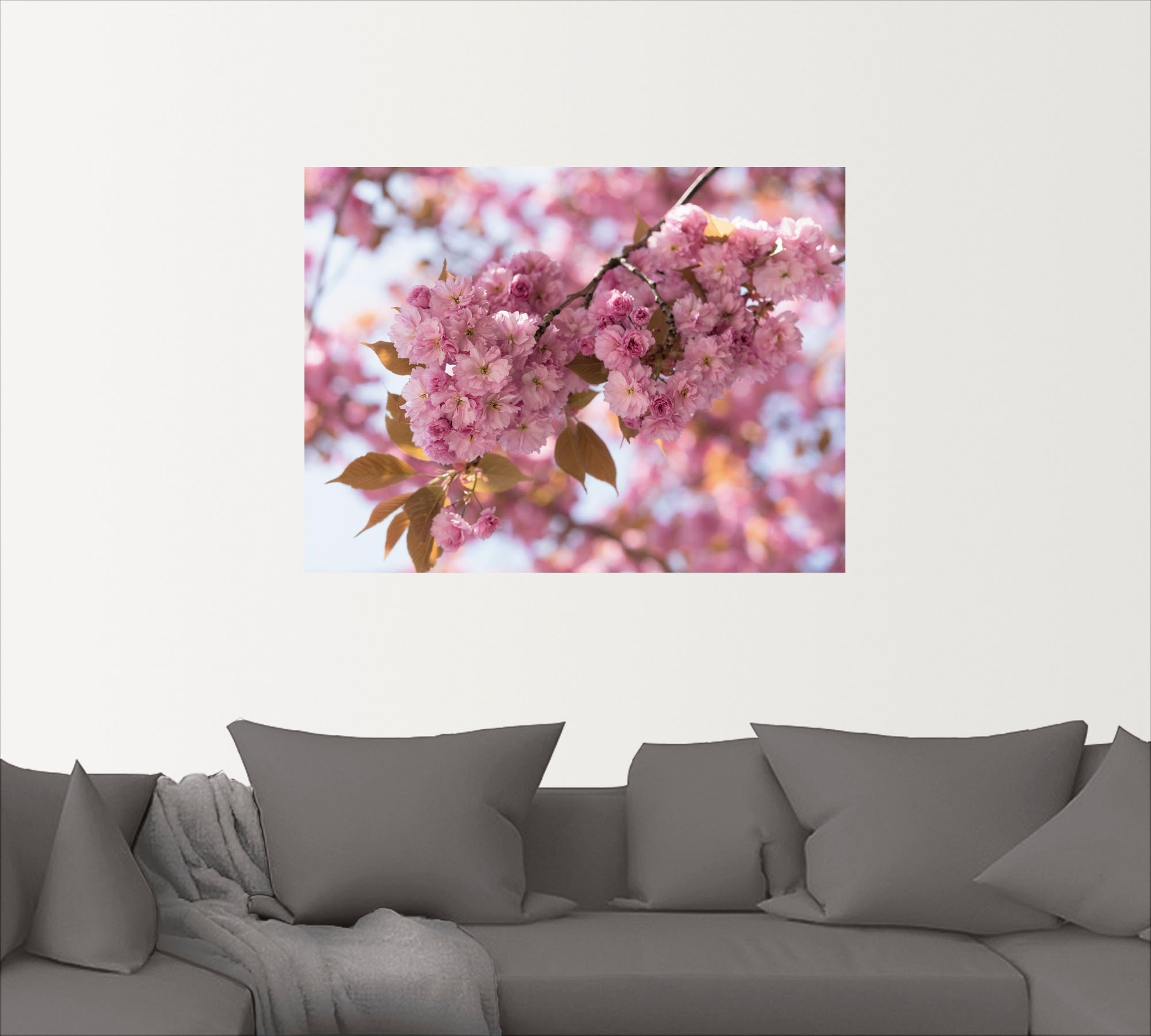 Artland Wandbild »Japanische Kirschblüte in Love I«, Blumen, (1 St.), als Leinwandbild, Poster, Wandaufkleber in verschied. Größen