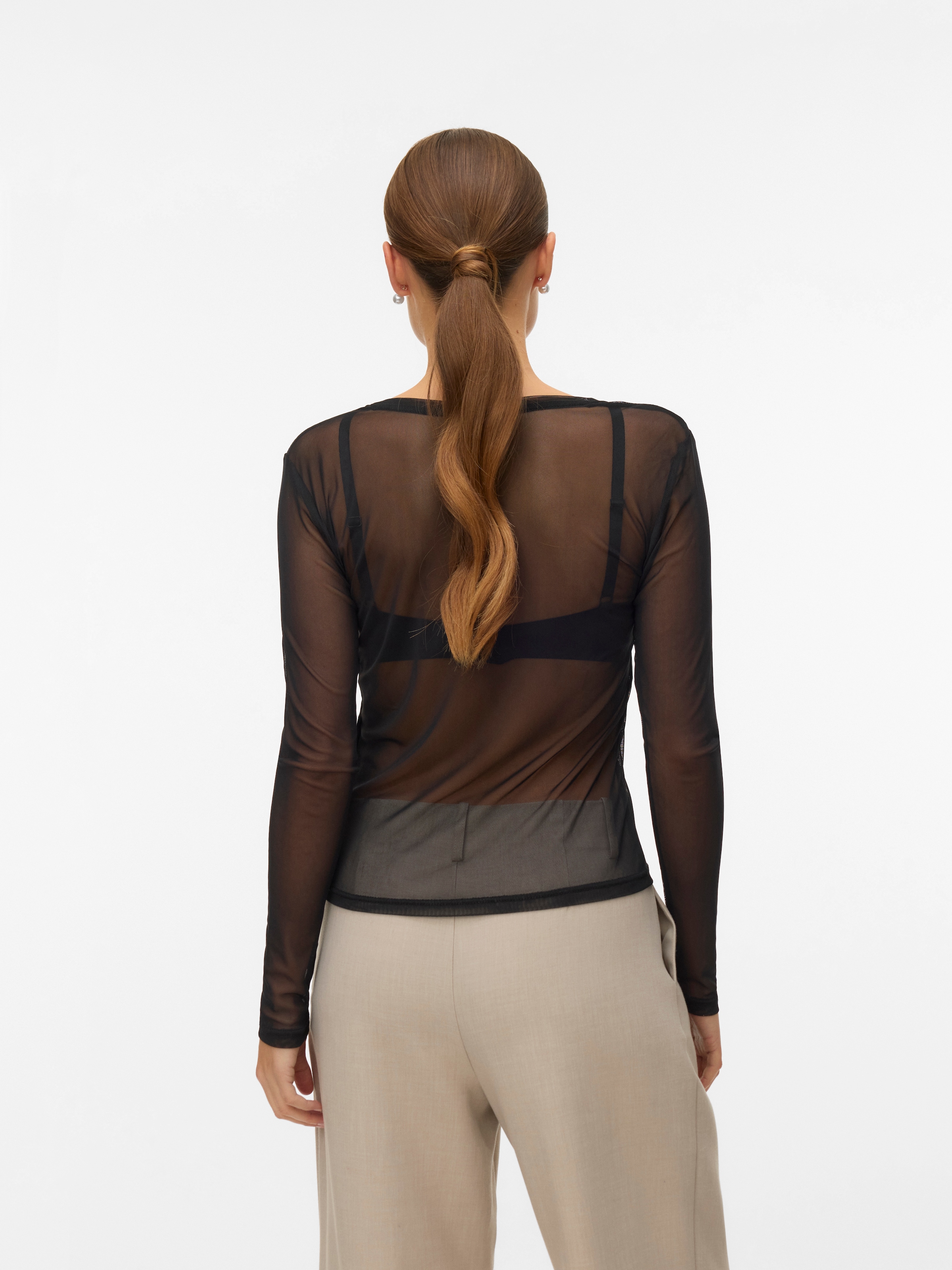 Vero Moda Langarmshirt »VMLOVA LS MESH TOP JRS NOOS«