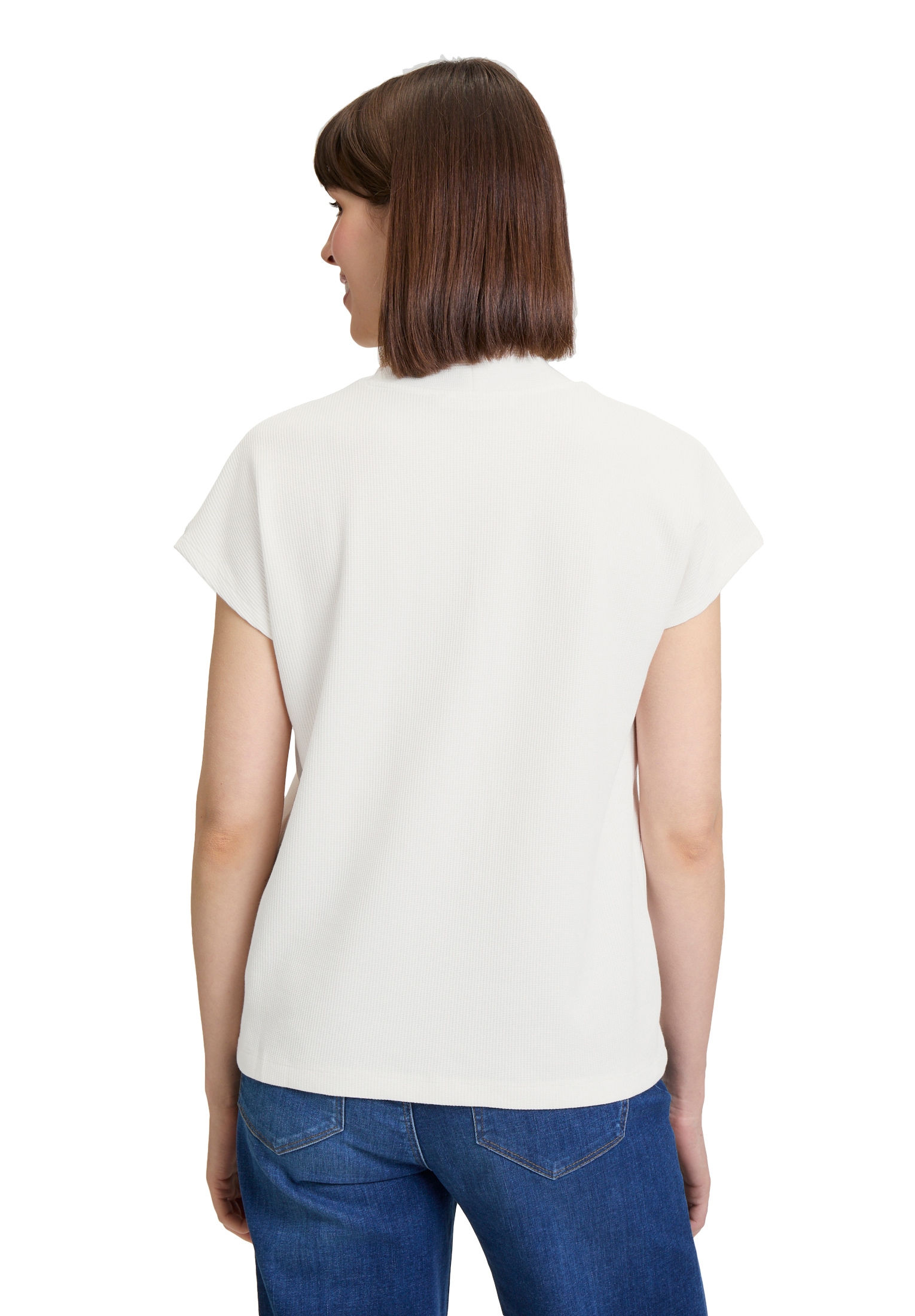 Betty&Co Kurzarmshirt »Casual-Shirt mit V-Ausschnitt«