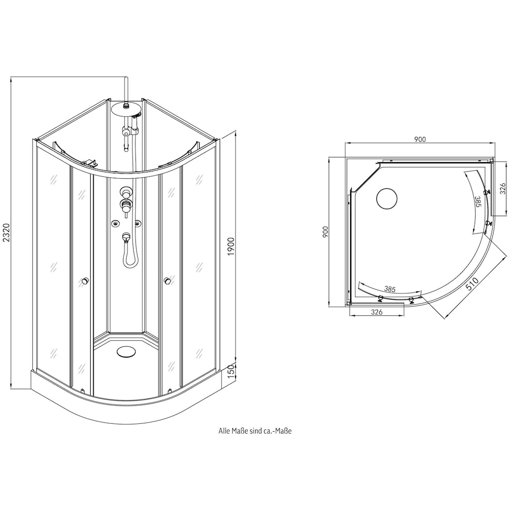 Sanotechnik Komplettdusche »Reload«