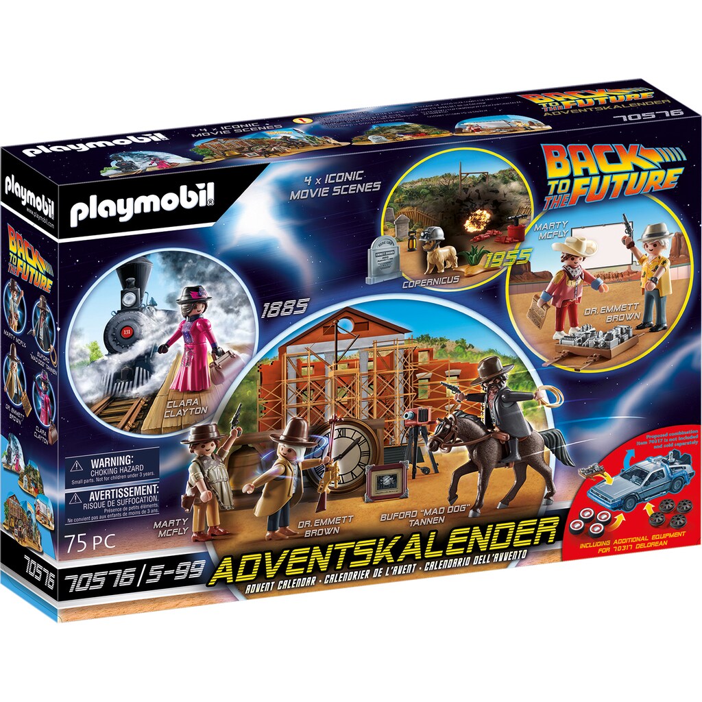 Playmobil® Adventskalender »Back to the Future Part III (70576), Playmobil Back to the Future«, ab 5 Jahren, Made in Germany
