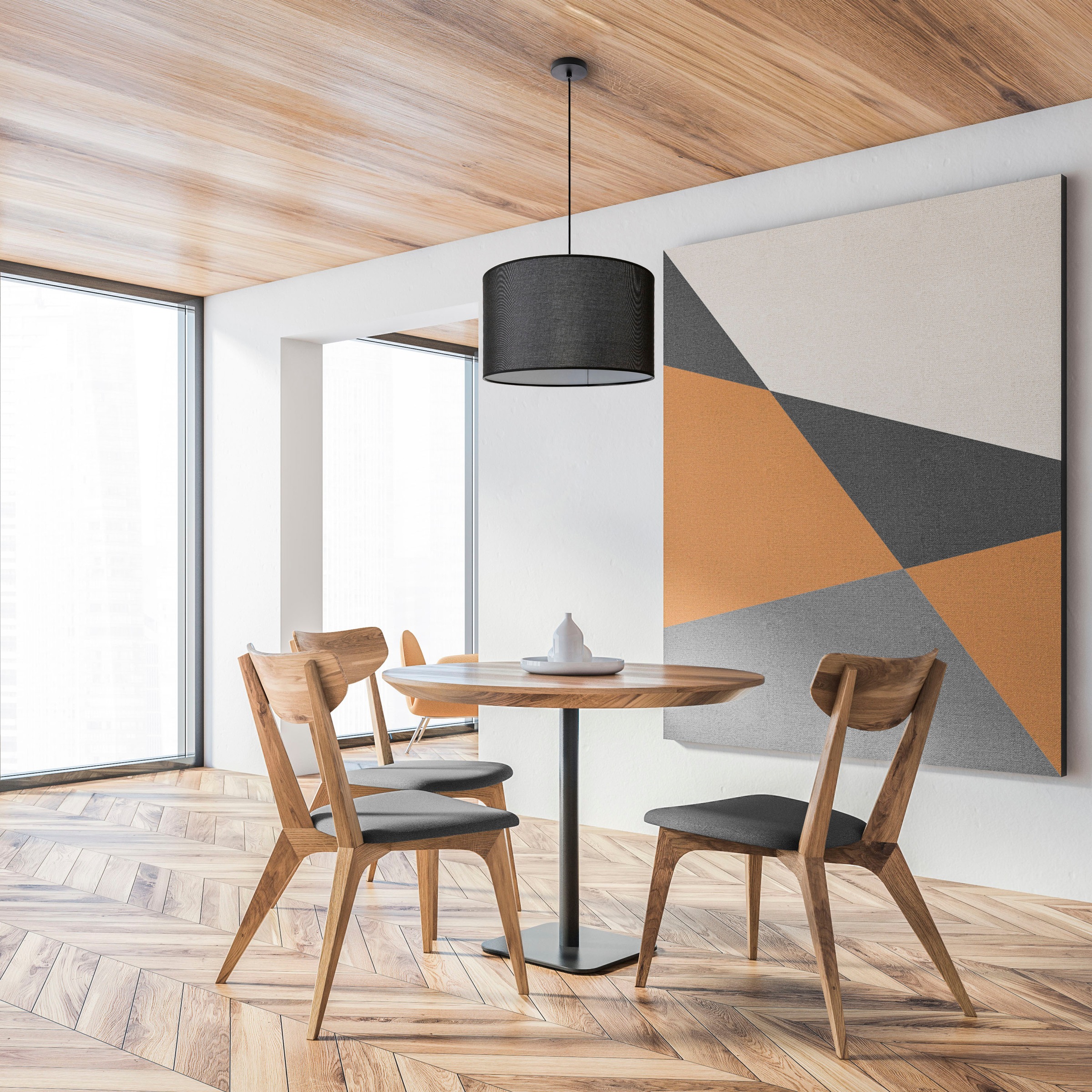 Paco Home Pendelleuchte »HUGO CANVAS UNI COLOR« E27 Wohnzimmer Stoff Lampenschirm Skandinavisch Uni Pendelleuchte Modern