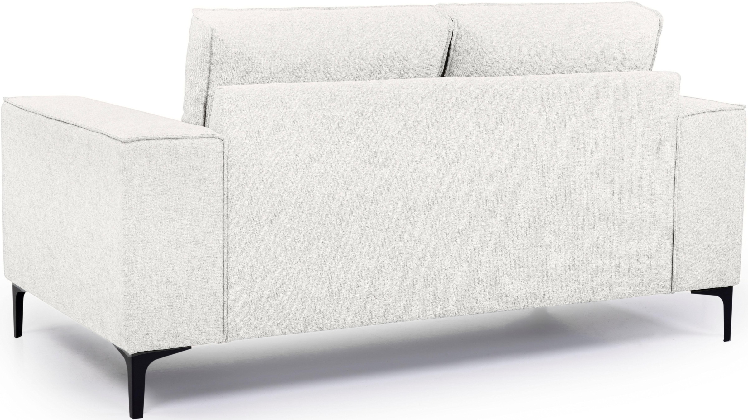 Places of Style 2-Sitzer »Kompaktsofa Oland, Struktur, Flachgewebe, Luxus-Microfaser, Boucle«, 164 cm, Wellenunterfederung, Skandi-Design, Metallfüße