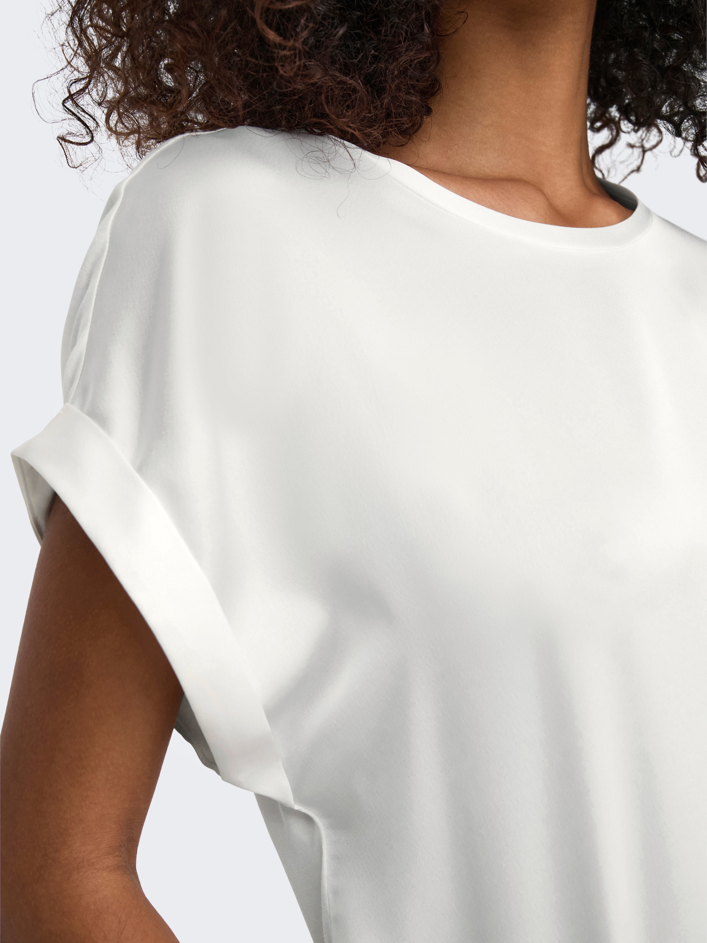 ONLY Kurzarmshirt »ONLLIEKE S/S SATIN MIX TOP WVN NOOS«