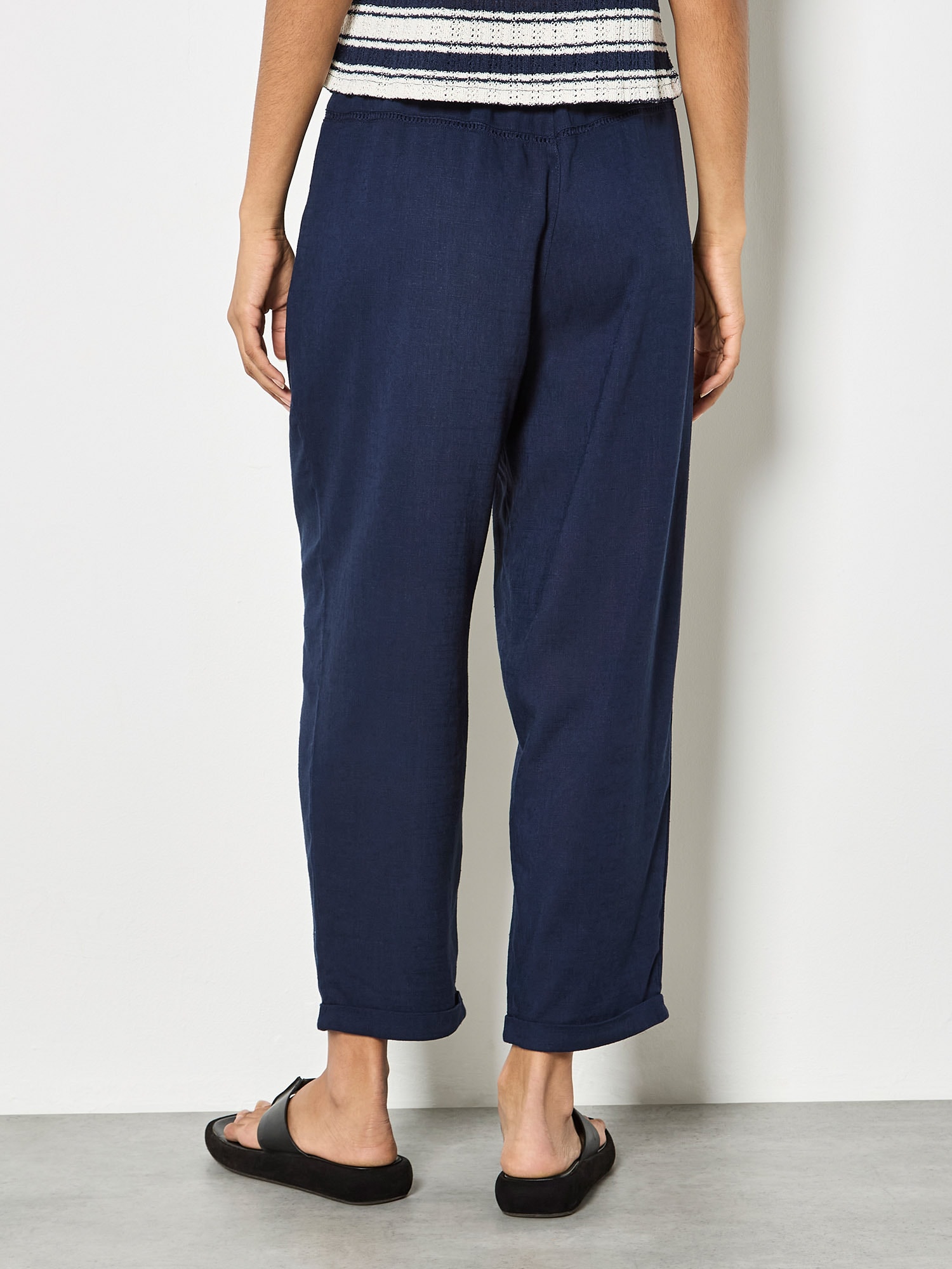 Apricot Leinenhose »Jogginghose aus Leinen«  mit Ziernaht-Einsätzen