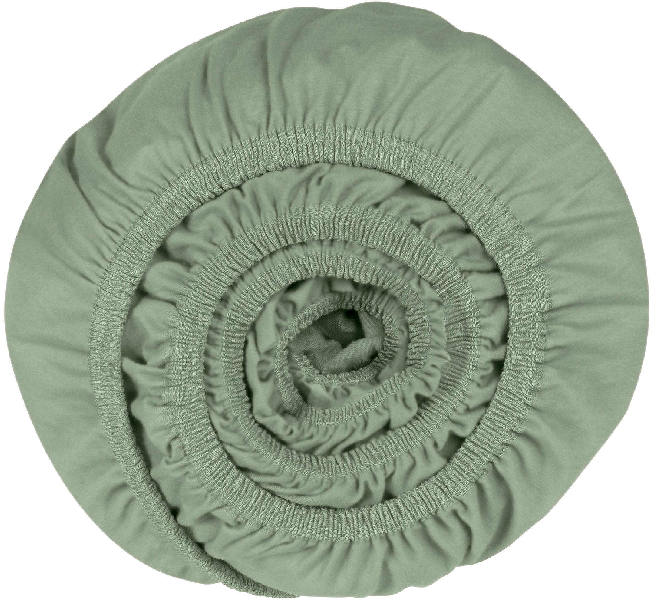 Schiesser Spannbettlaken »Elli aus 97% Baumwolle und 3% Elasthan« für hohe Matratzen und Boxspringbetten, MADE IN GREEN by OEKO-TEX®